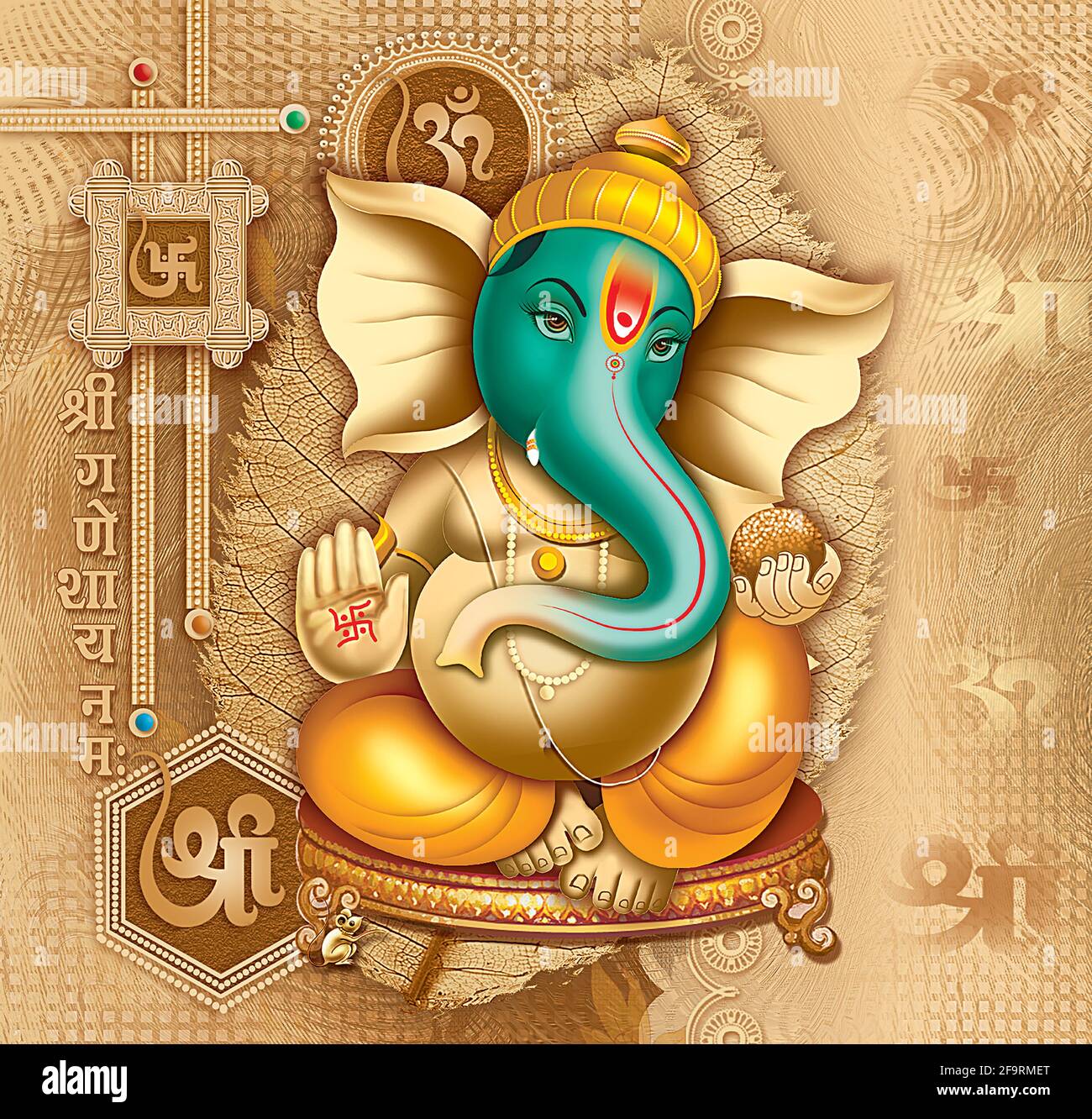 High Resolution Indian Gods Lord Ganesha Digital Painting Stock Photo ...