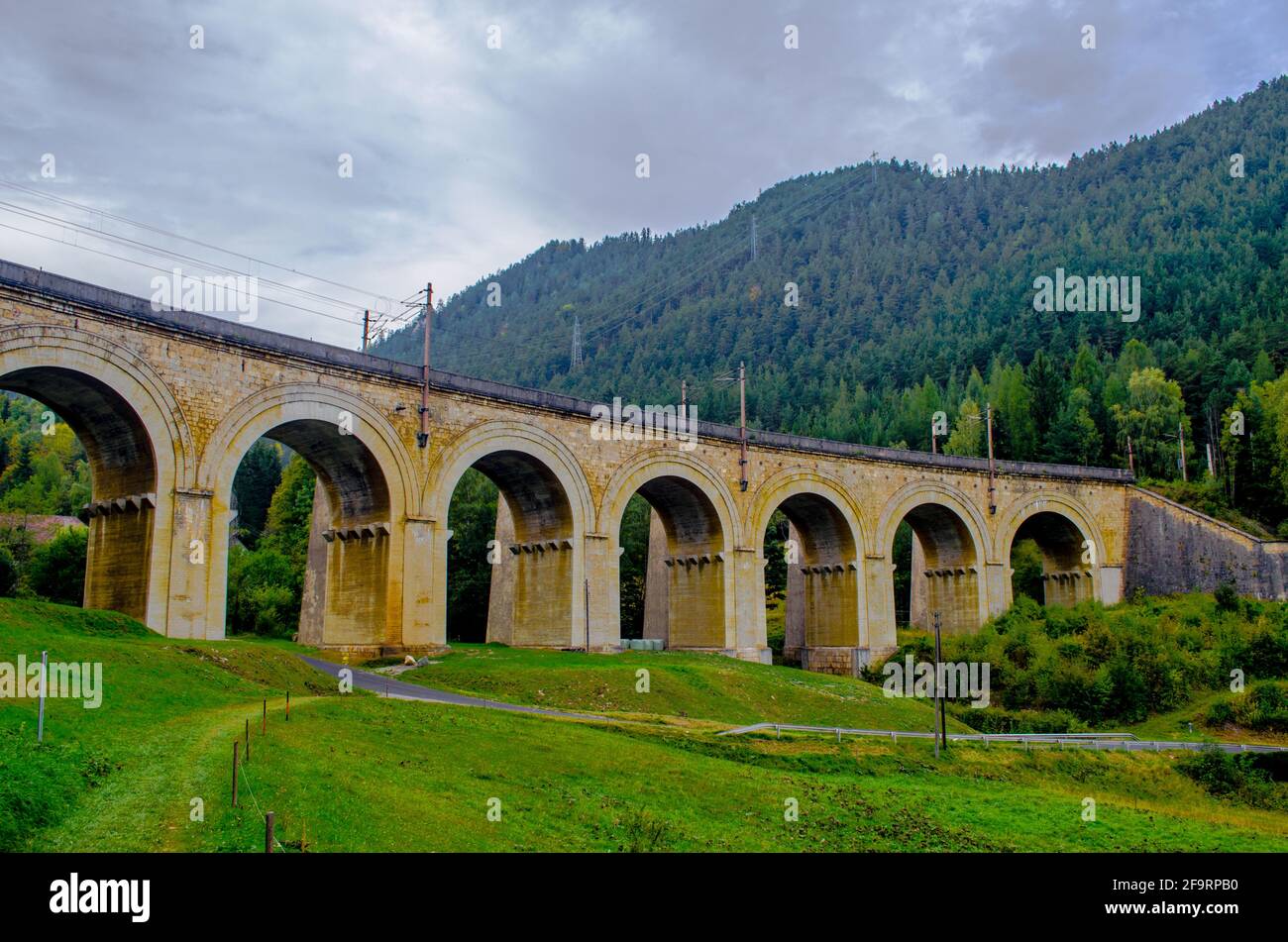 detail of a viaduct of the semmeringbahn unesco world heritage railroad ...