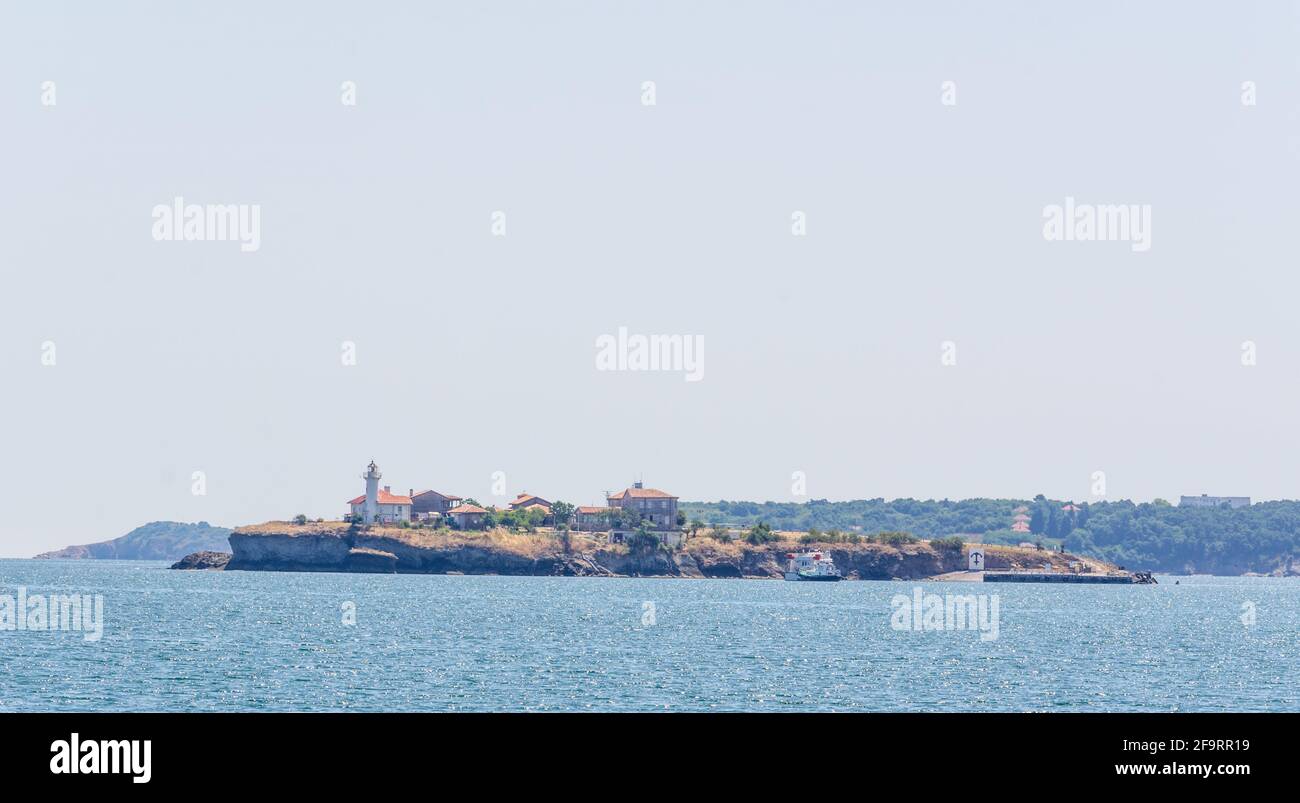 view of the saint anastasia island near burgas in bugaria Stock Photo