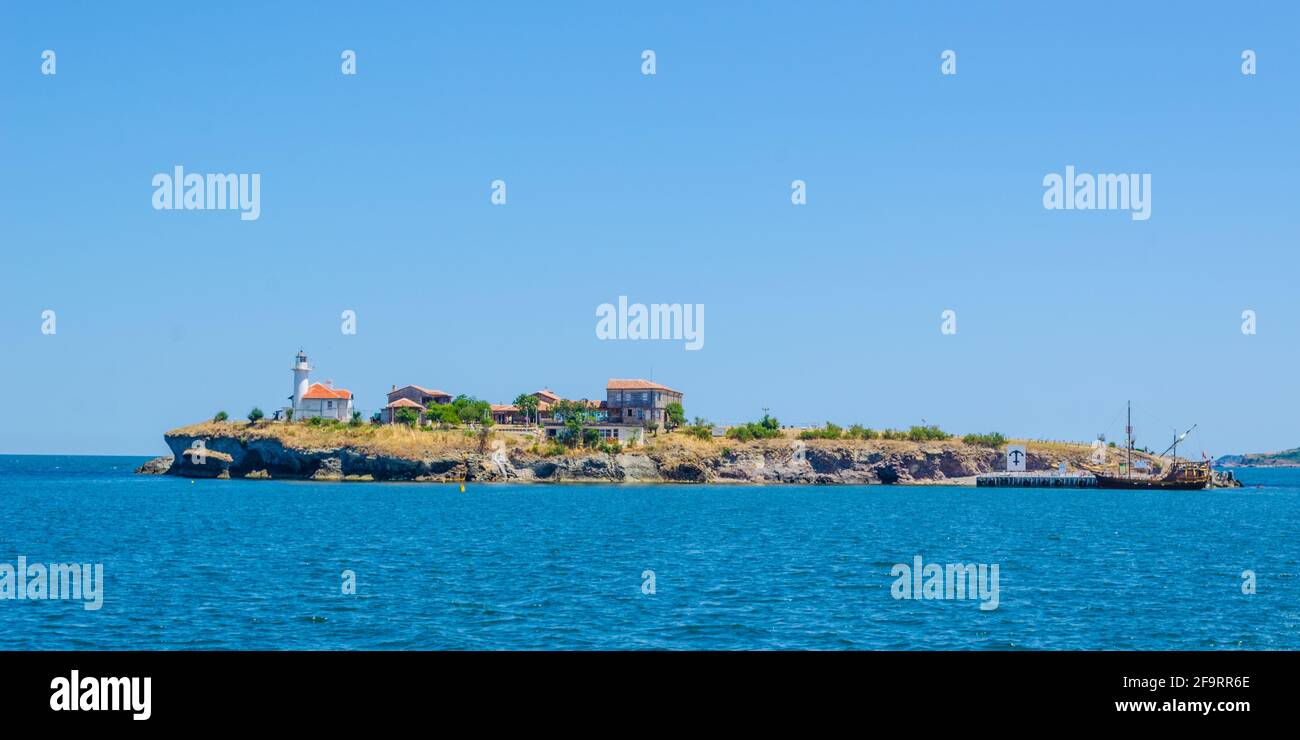 view of the saint anastasia island near burgas in bugaria Stock Photo