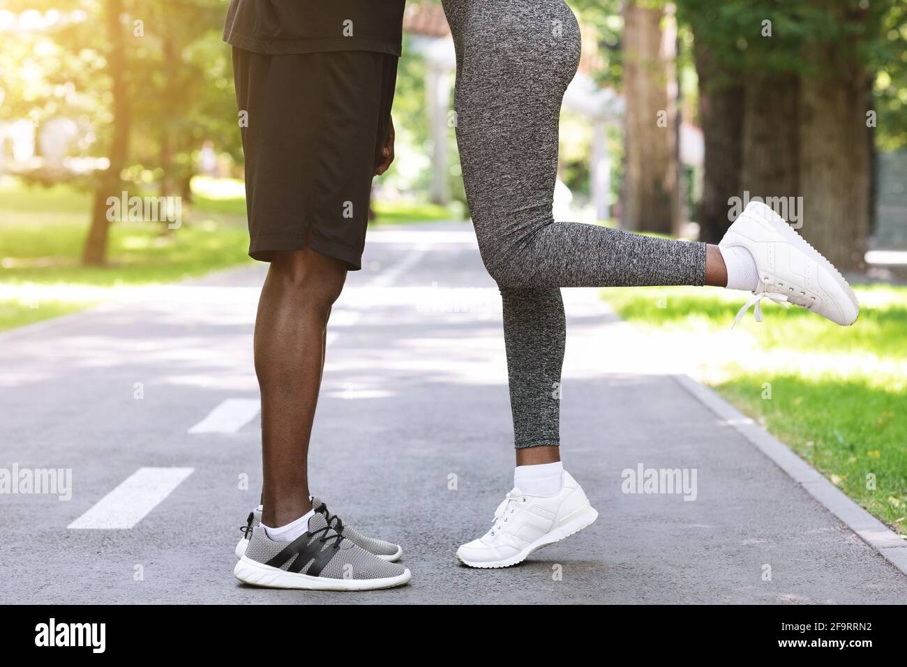 Romantic couple flirting outdoors hi-res stock photography and images ...