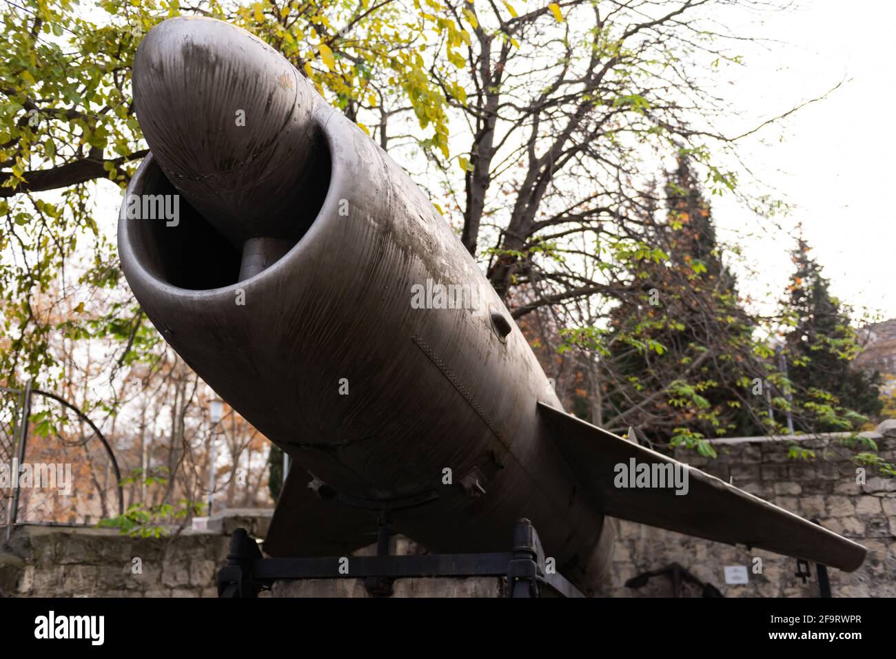 C2 missile for the Strela and Sopka anti-ship complex. The first land-based anti-ship missile of the USSR. Stock Photo