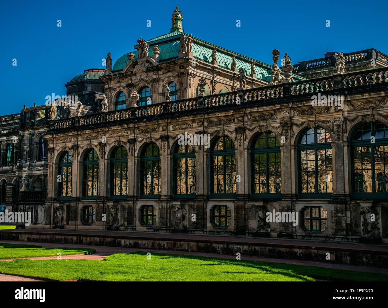 17 May 2019 Dresden, Germany -   The French Pavilion (Franzosischer Pavilion) of Zwinger. courtyard view. Dresden, Germany. Stock Photo
