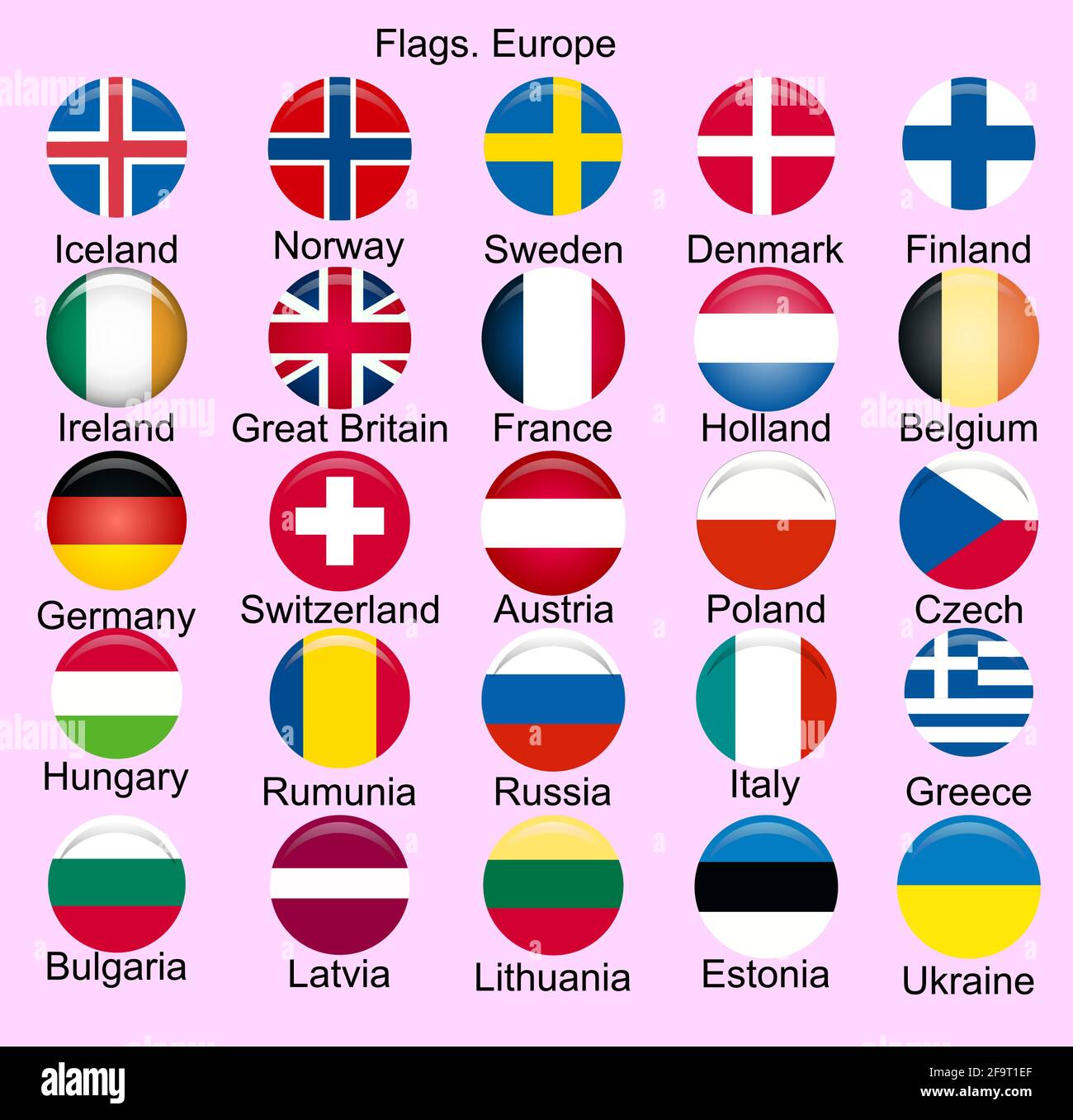Set of Flags of european countries Stock Vector Image & Art Alamy