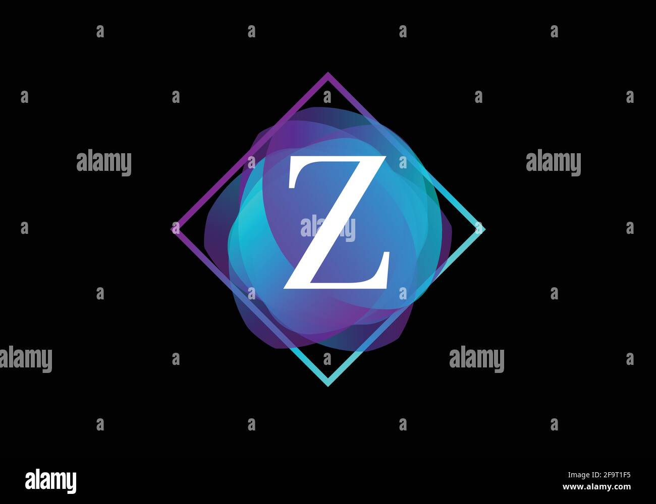 Letter Z Logo design Abstract liquid shape vector template. Stock Vector