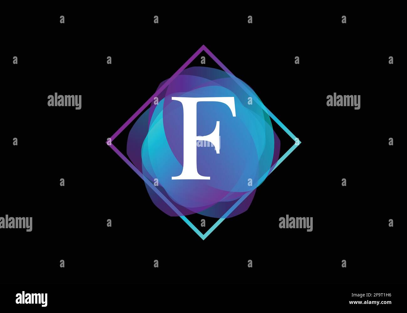 Letter F Logo design Abstract liquid shape vector template Stock Vector ...
