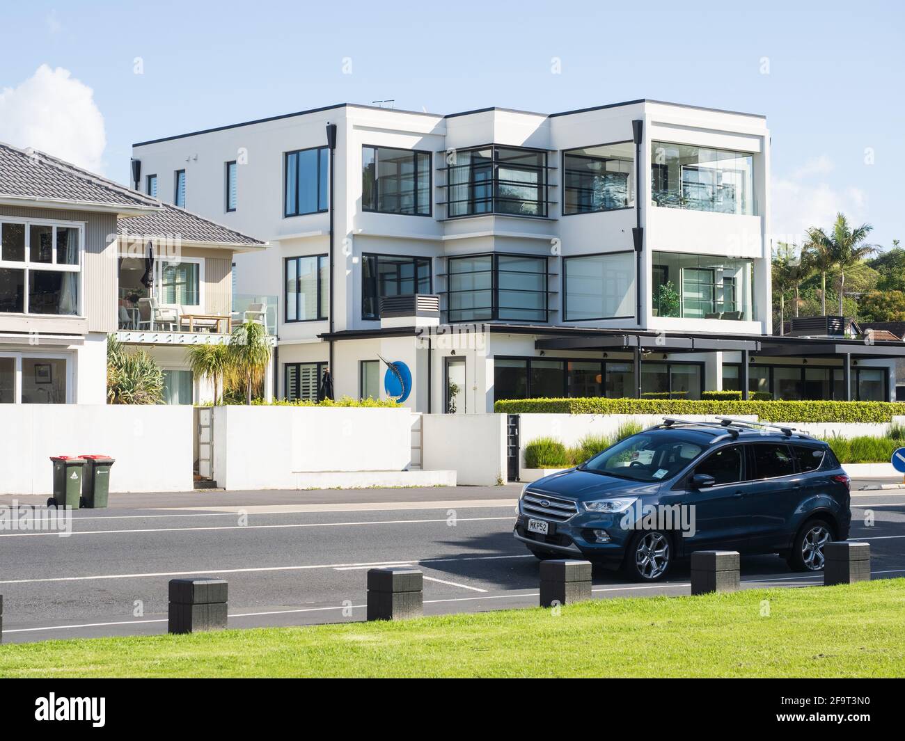AUCKLAND, NEW ZEALAND Apr 16, 2021 View of apartment building at