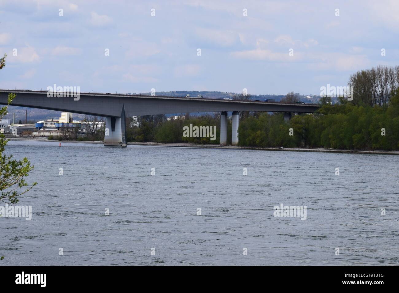 Autobahn Bridge across the Rhine Stock Photo Alamy