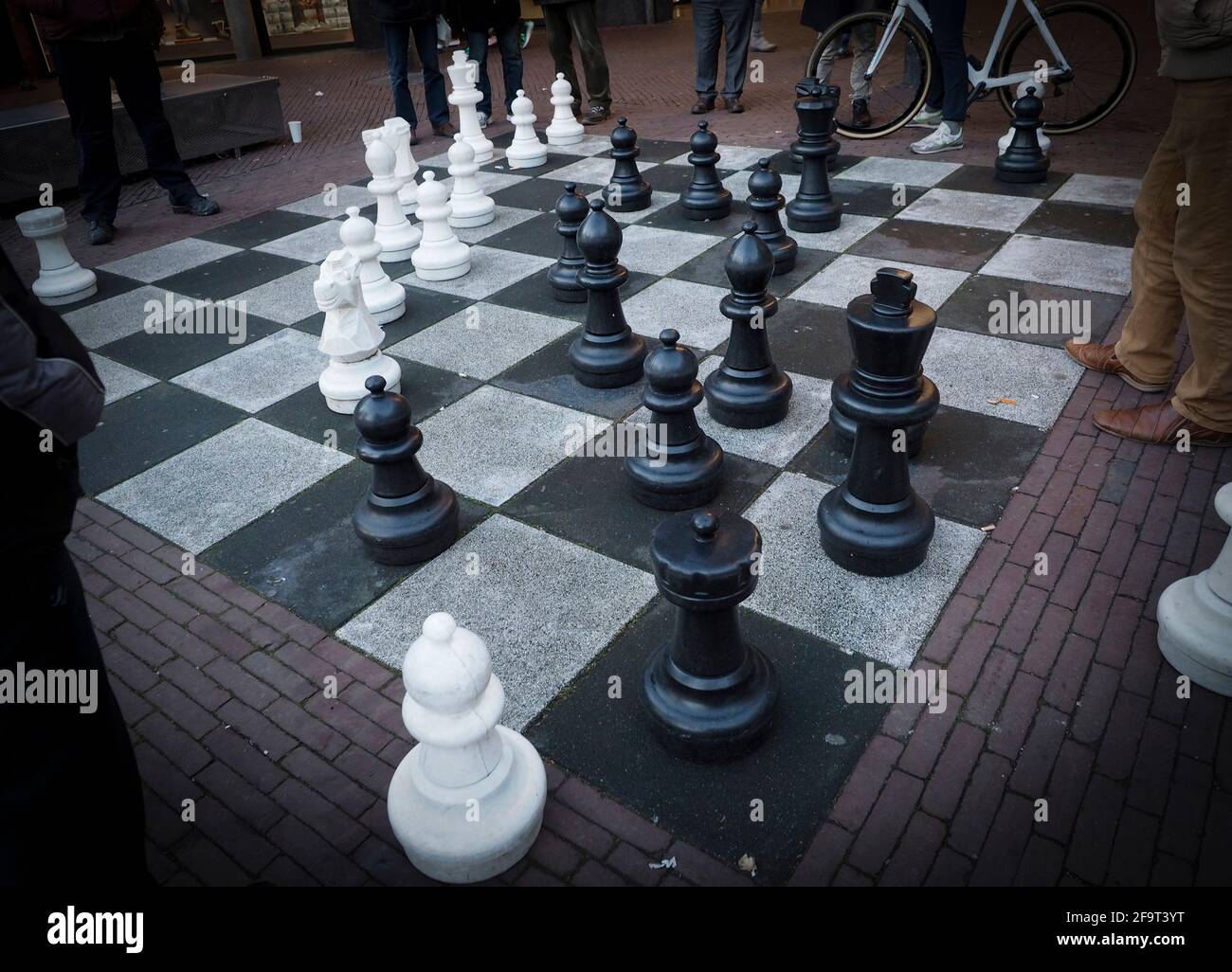 Great chess on the streets of Amsterdam Stock Photo