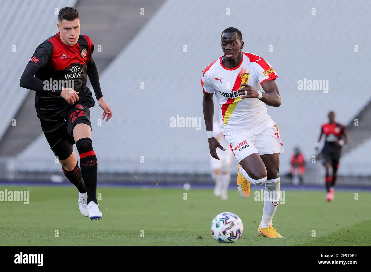 ISTANBUL, TURKEY APRIL 20 Cherif Ndiaye of Goztepe during the Super