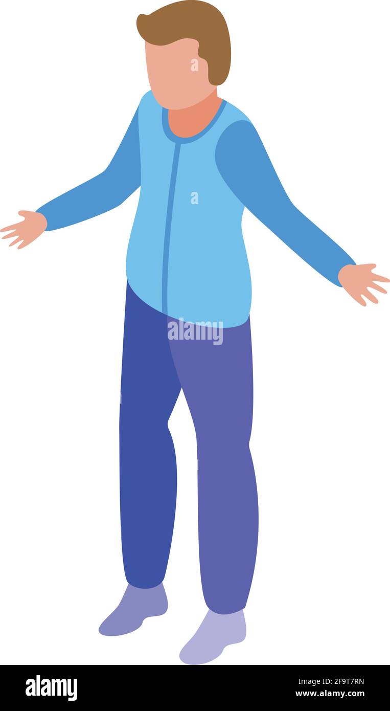 Hyperactivity child icon. Isometric of Hyperactivity child vector icon ...