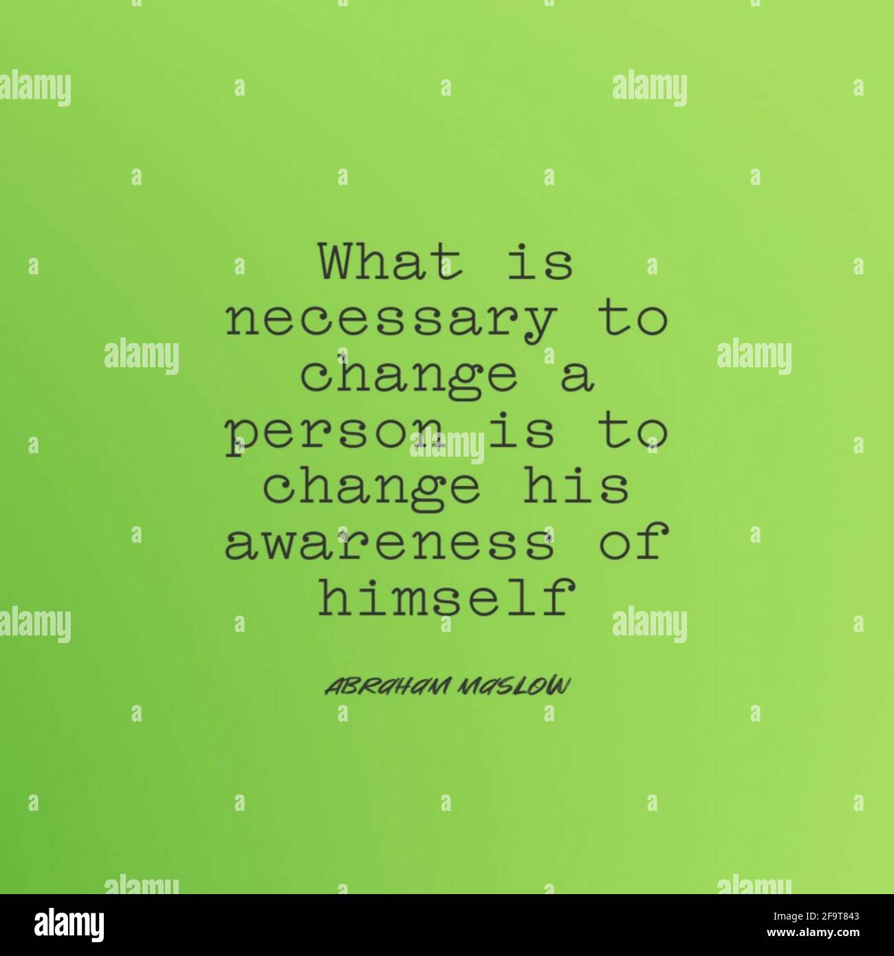 Quote about self-awareness and character change Stock Photo