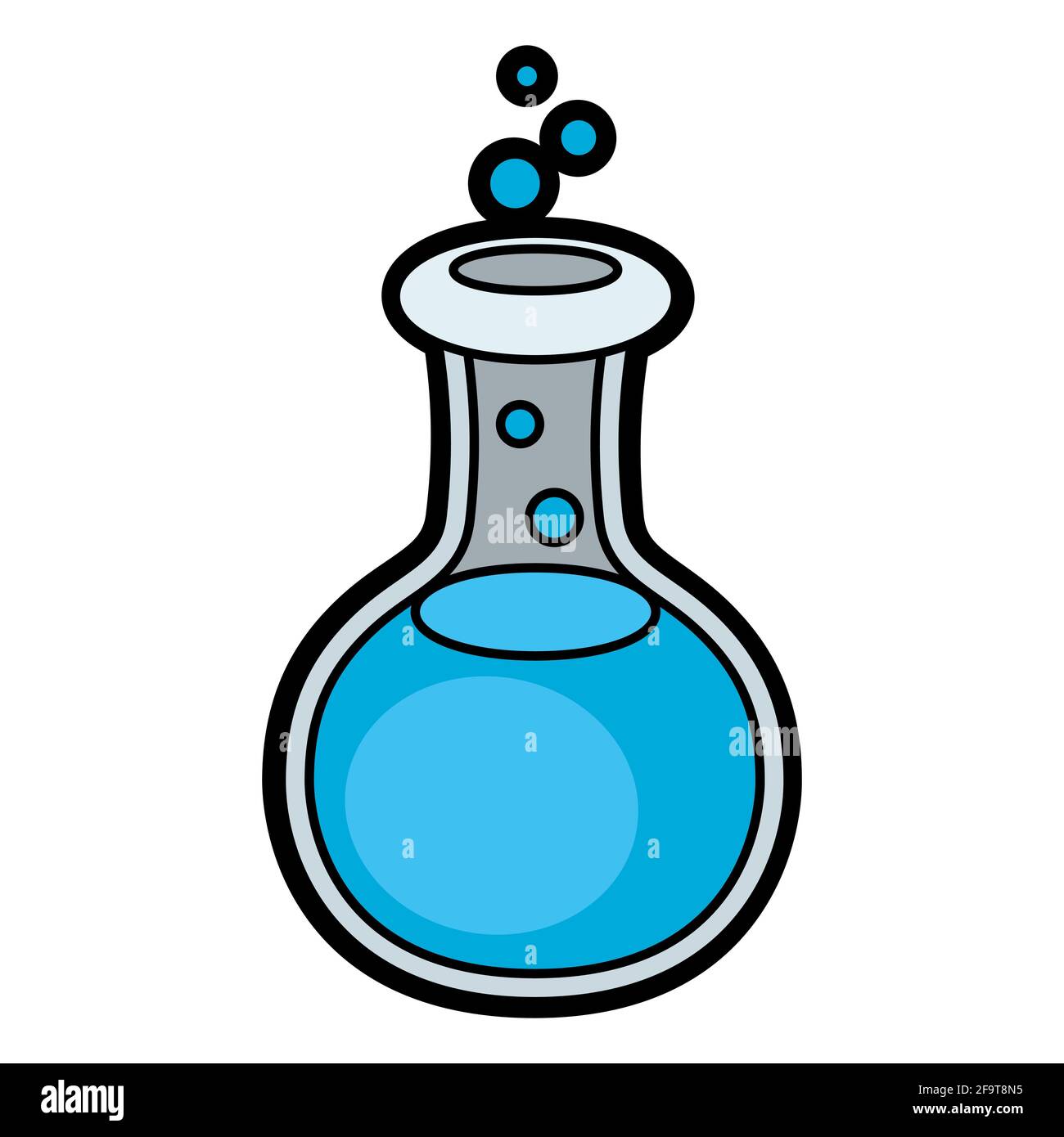 Illustration of test tube. School education icon for industry and business. Stock Vector