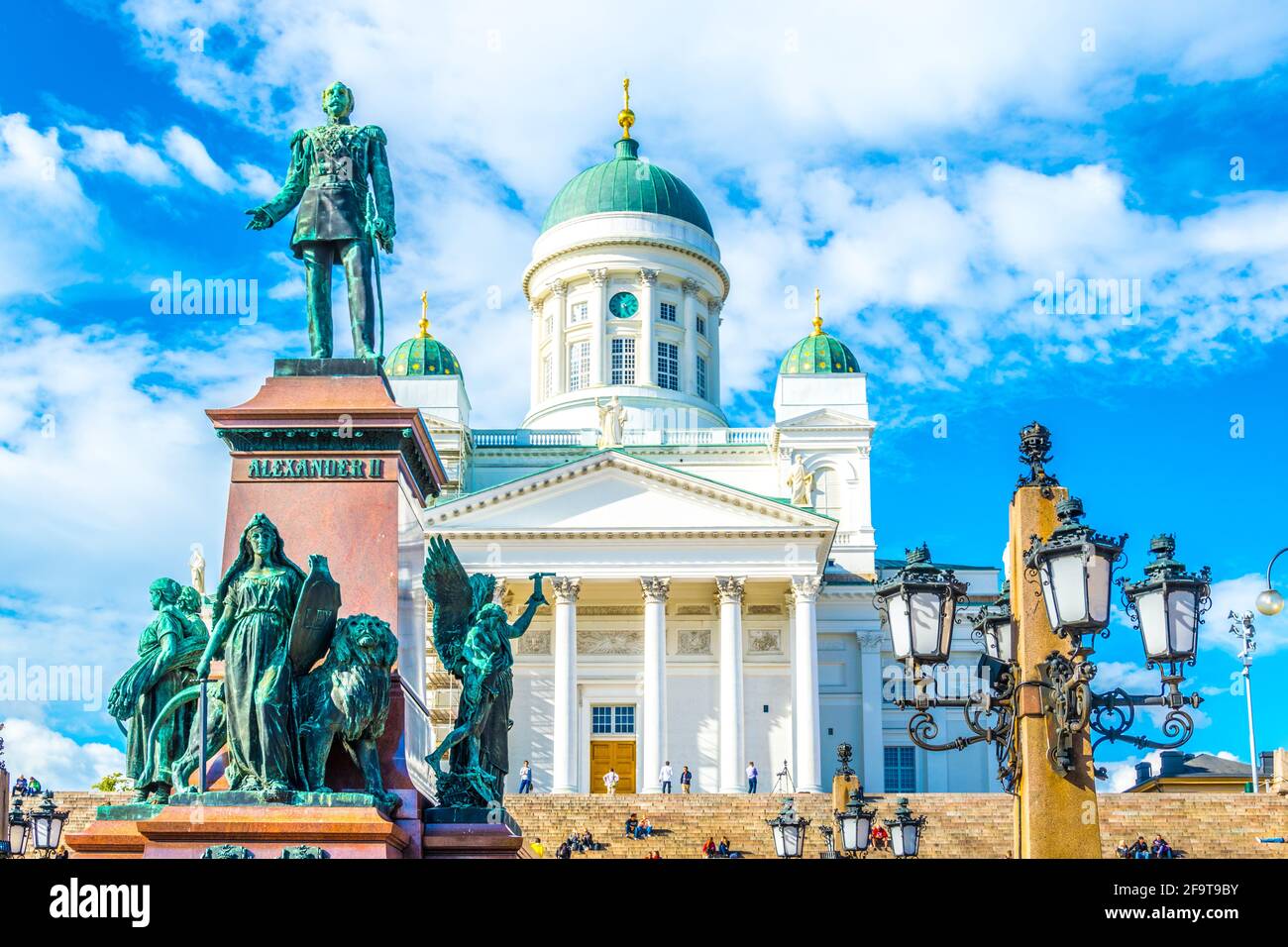 Statue of Alexander II in Senaatintori Senate square in Helsinki