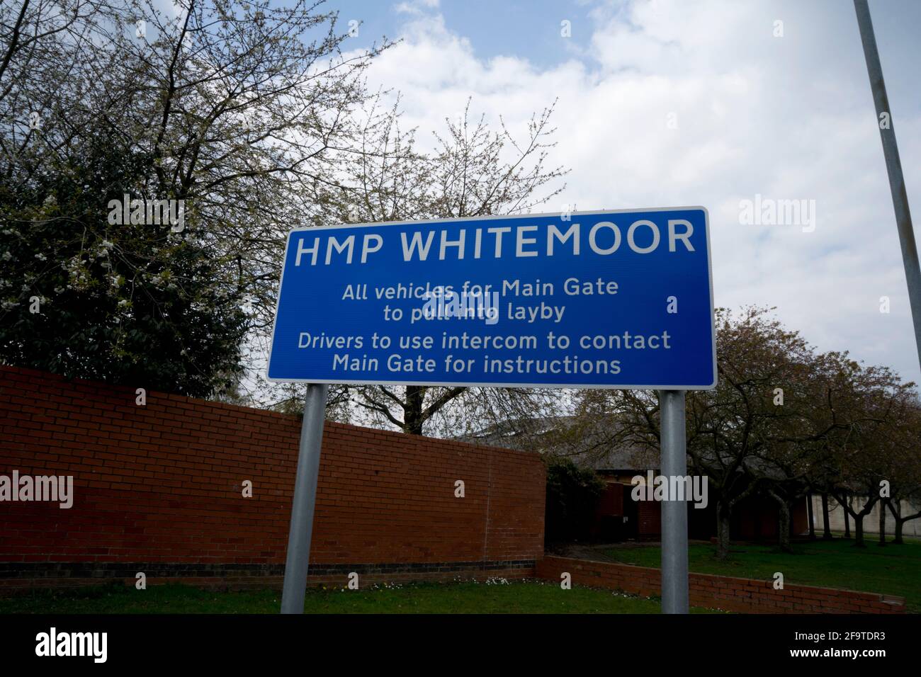 HM Prison Whitemoor is a Category A men's prison near March, Cambridgeshire, England, operated by Her Majesty's Prison Service Stock Photo
