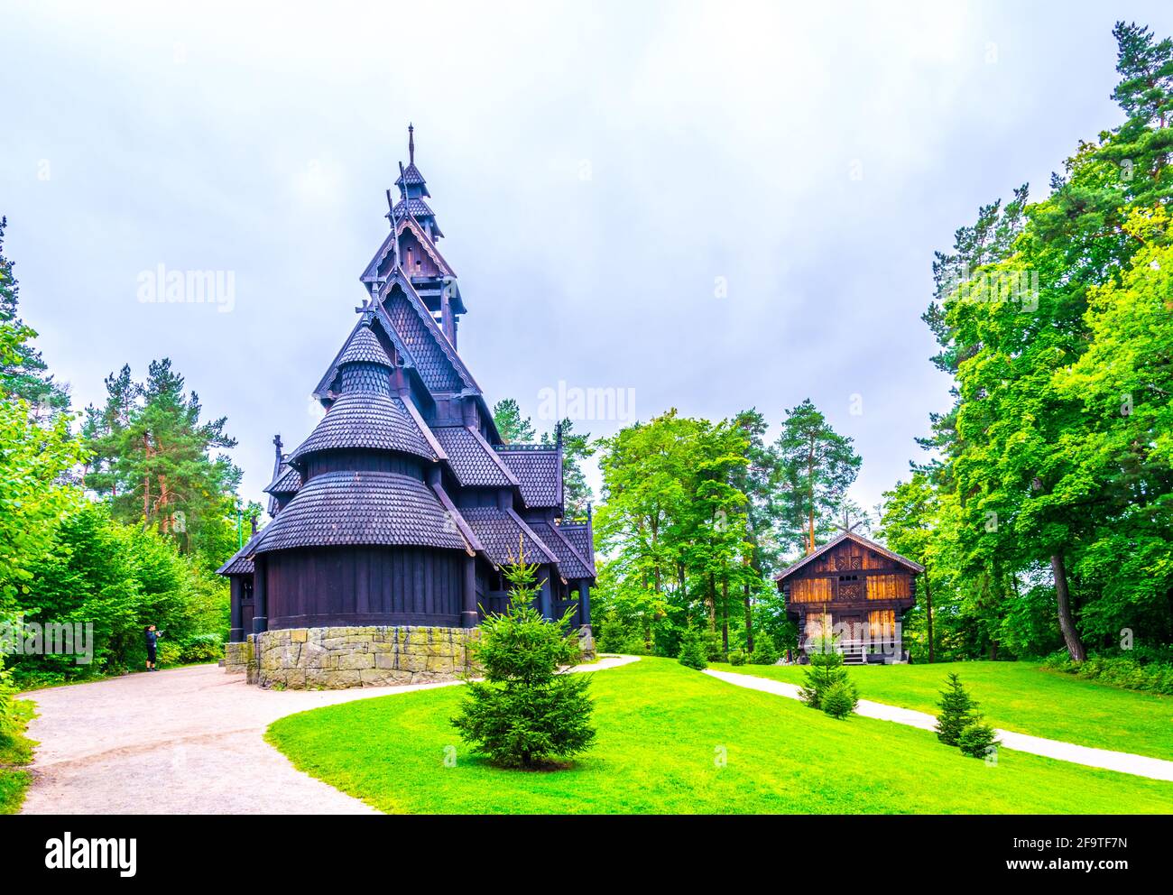 Gol stave church in Folks museum Oslo Stock Photo