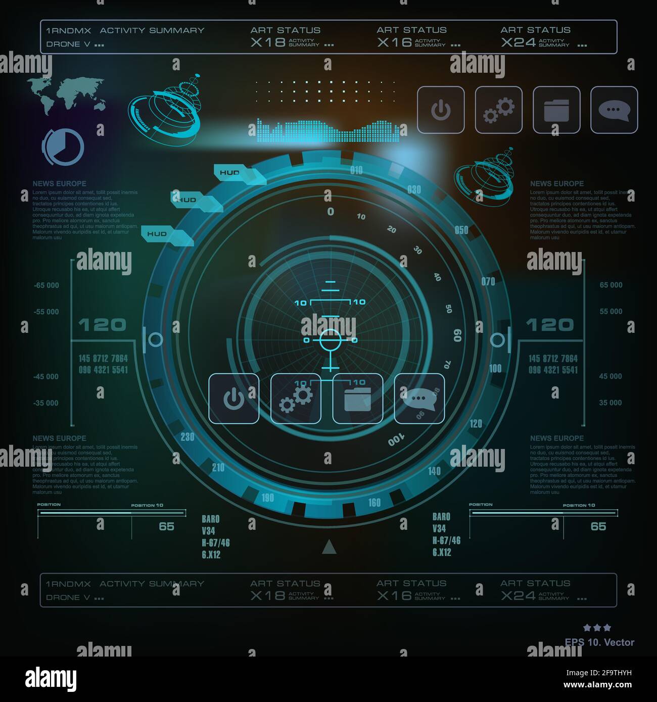 Futuristic virtual technology user Stock Vector Images - Alamy