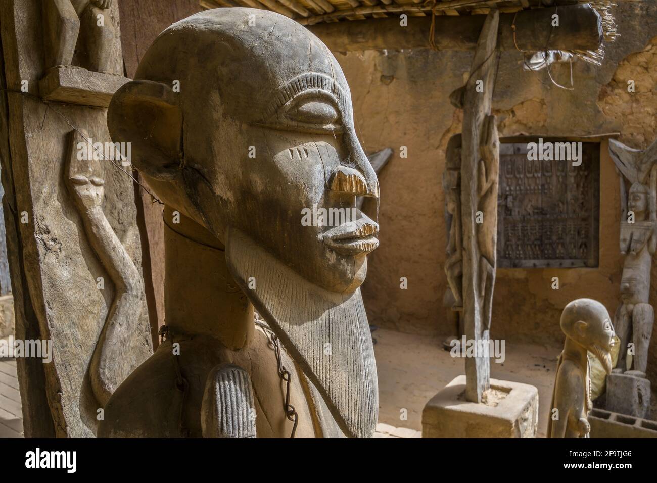 A wooden Dogon sculpture, Mali, Africa Stock Photo Alamy