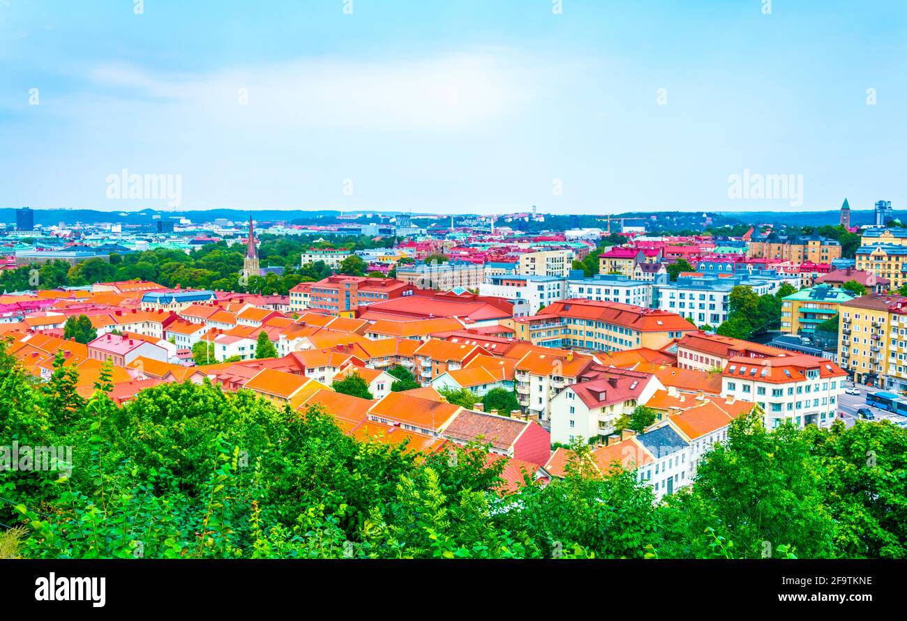 Aerial view of the swedish city Stock Photo Alamy