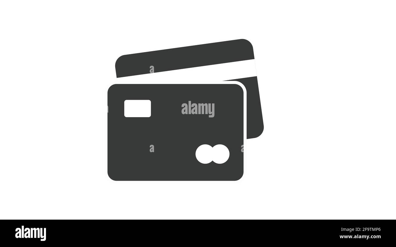 Credit card vector icon. Isolated illustration of a credit card Stock