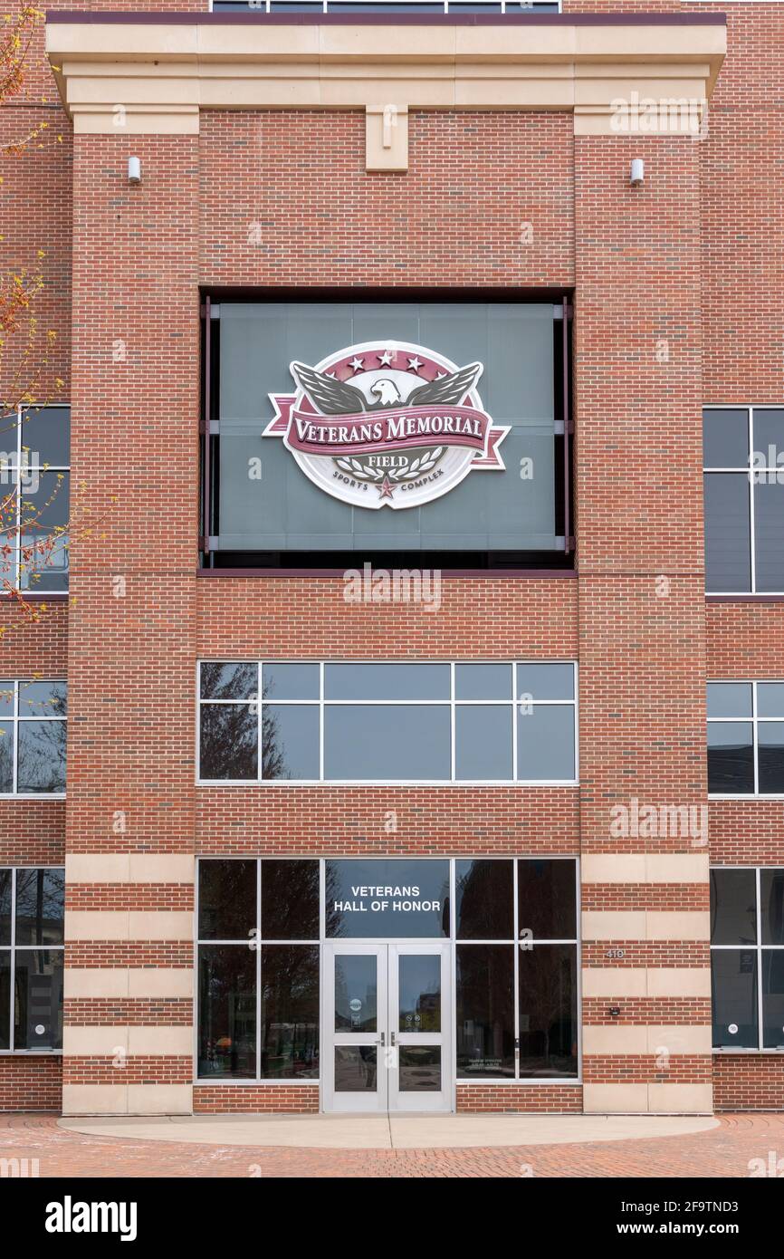 LA CROSSE, WI,USA APRIL 17, 2021 Veterans Memorial Stadium on the campus of the University