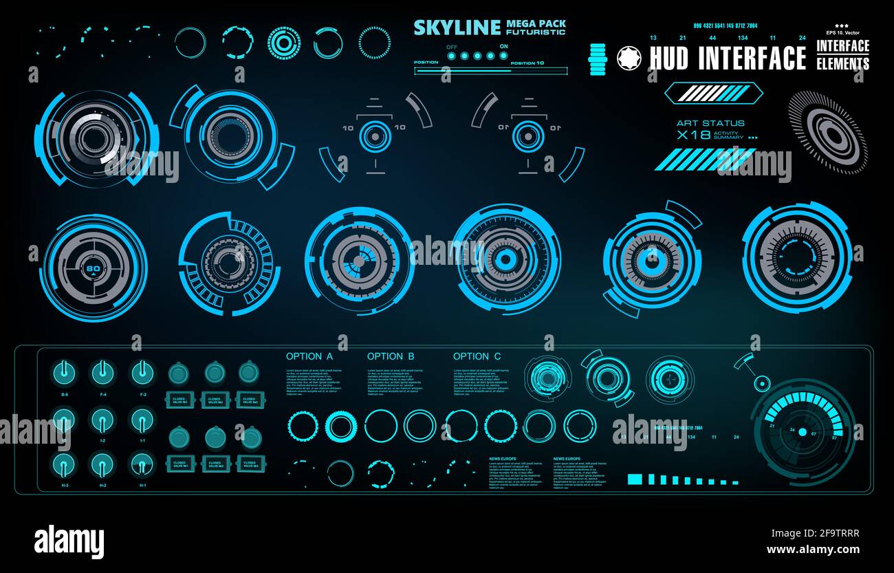 Futuristic green virtual graphic touch user interface Stock Vector ...