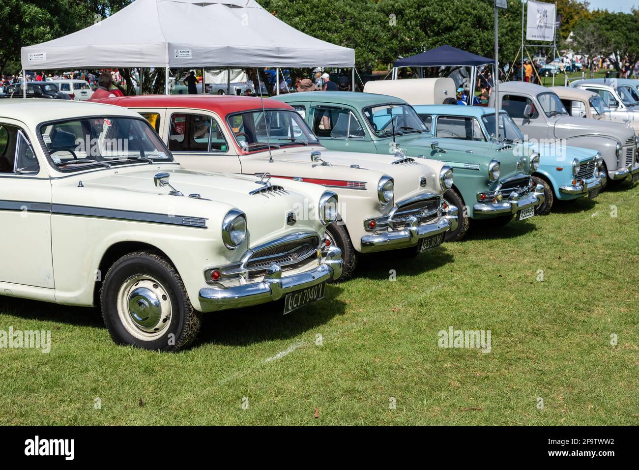 AUCKLAND, NEW ZEALAND Apr 17, 2021 View of Austin and Morris classic