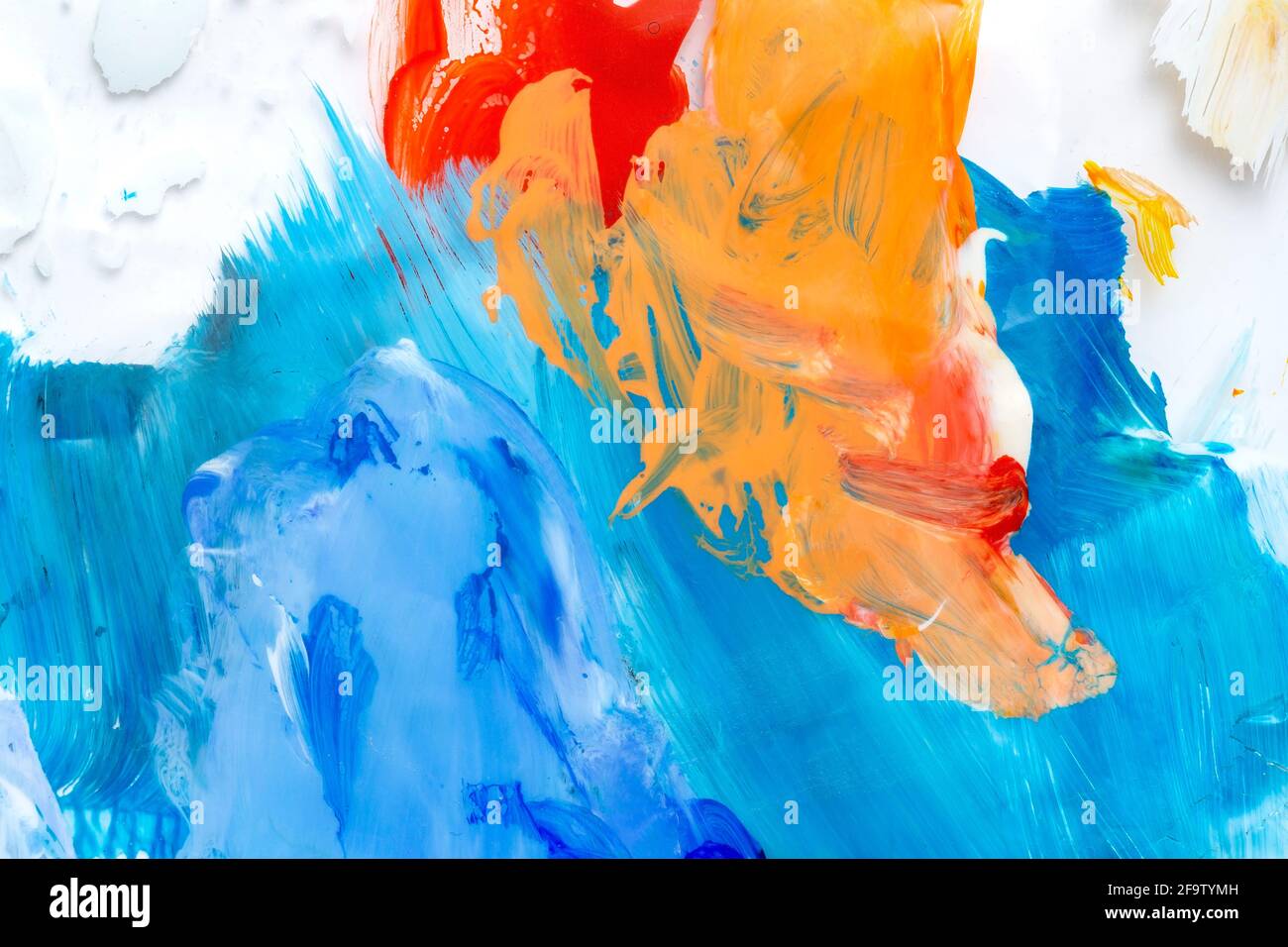 Acrylic stained surface as background Stock Photo