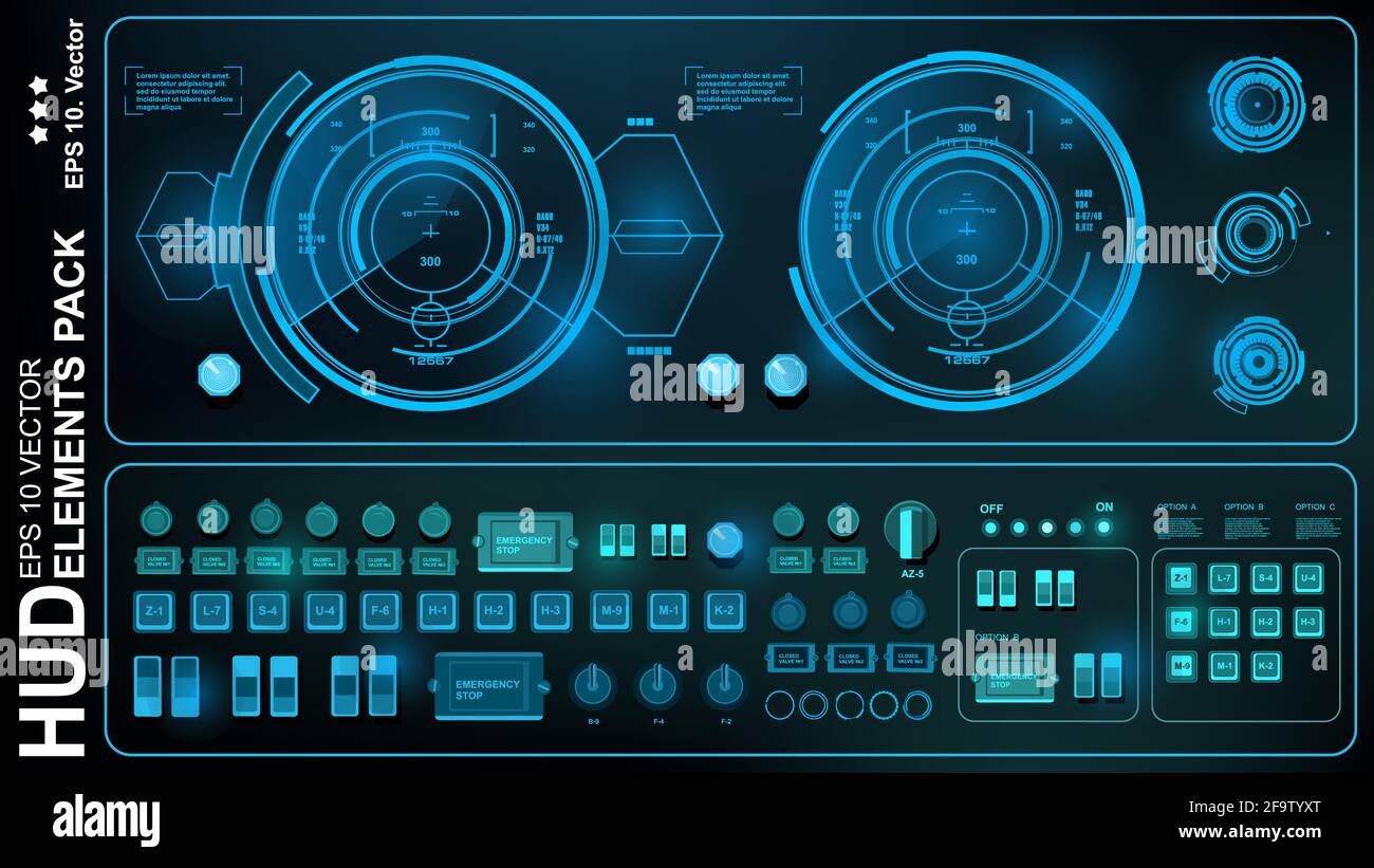 Futuristic green virtual graphic touch user interface Stock Vector ...