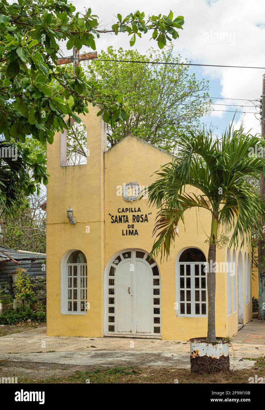 Chapel in a small village in Yucatan, Mexico Stock Photo