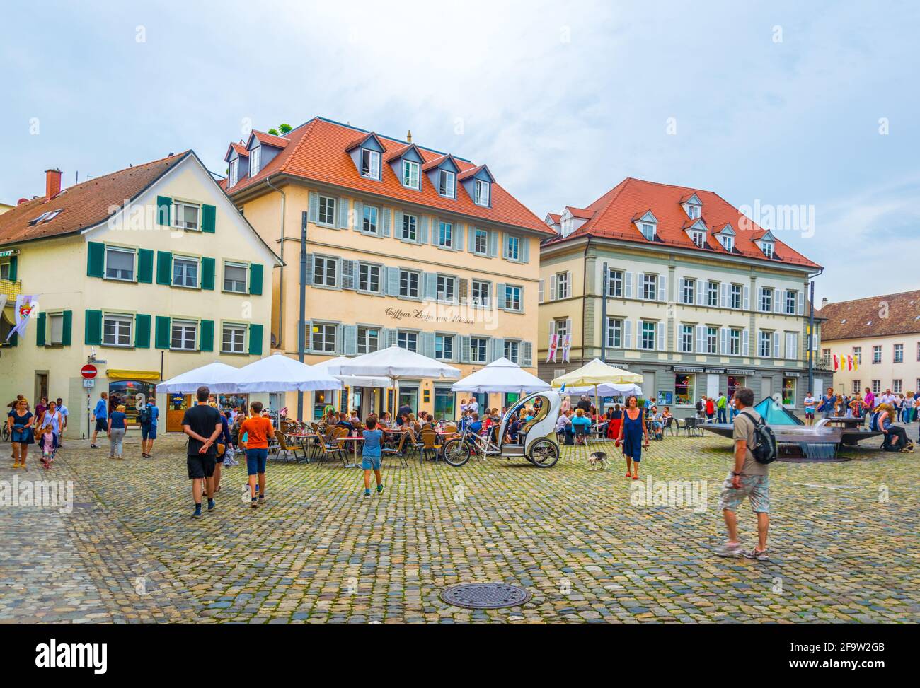 KONSTANZ, GERMANY, JULY 23, 2016: View of a square in front of the cathedral in Konstanz in Germany. Stock Photo