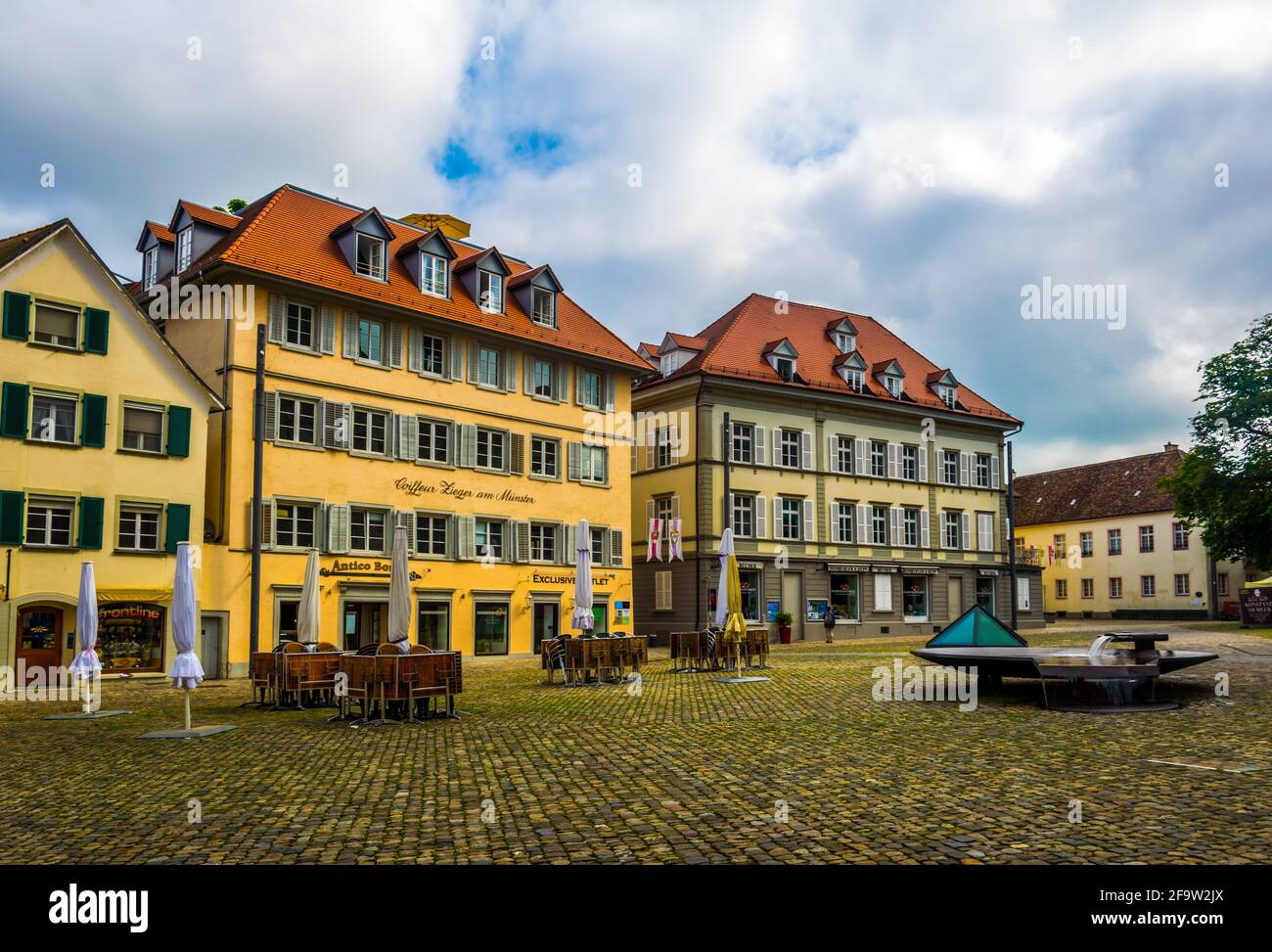 KONSTANZ, GERMANY, JULY 24, 2016: View of a square in front of the cathedral in Konstanz in Germany. Stock Photo