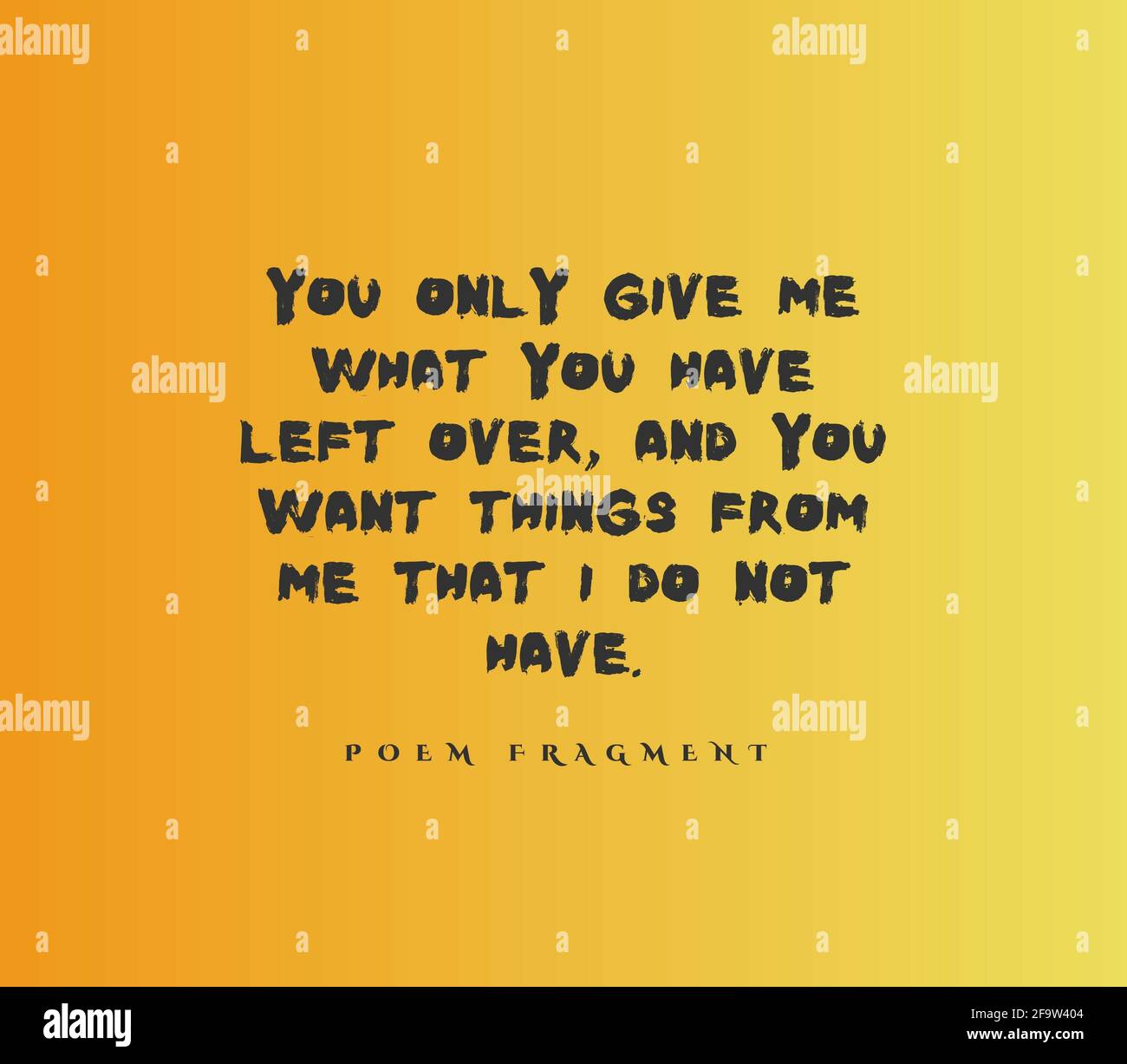 Romantic love poem fragment on orange background Stock Photo Alamy