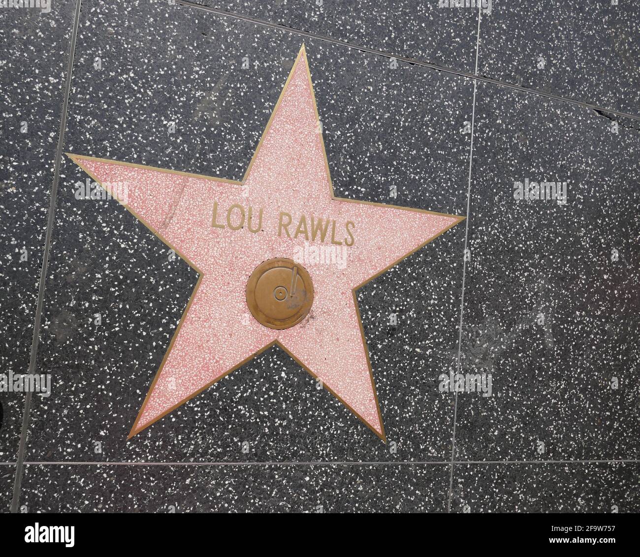 Hollywood, California, USA 17th April 2021 A general view of atmosphere of singer Lou Rawls Star on the Hollywood Walk of Fame on April 17, 2021 in Hollywood, California, USA. Photo by Barry King/Alamy Stock Photo Stock Photo