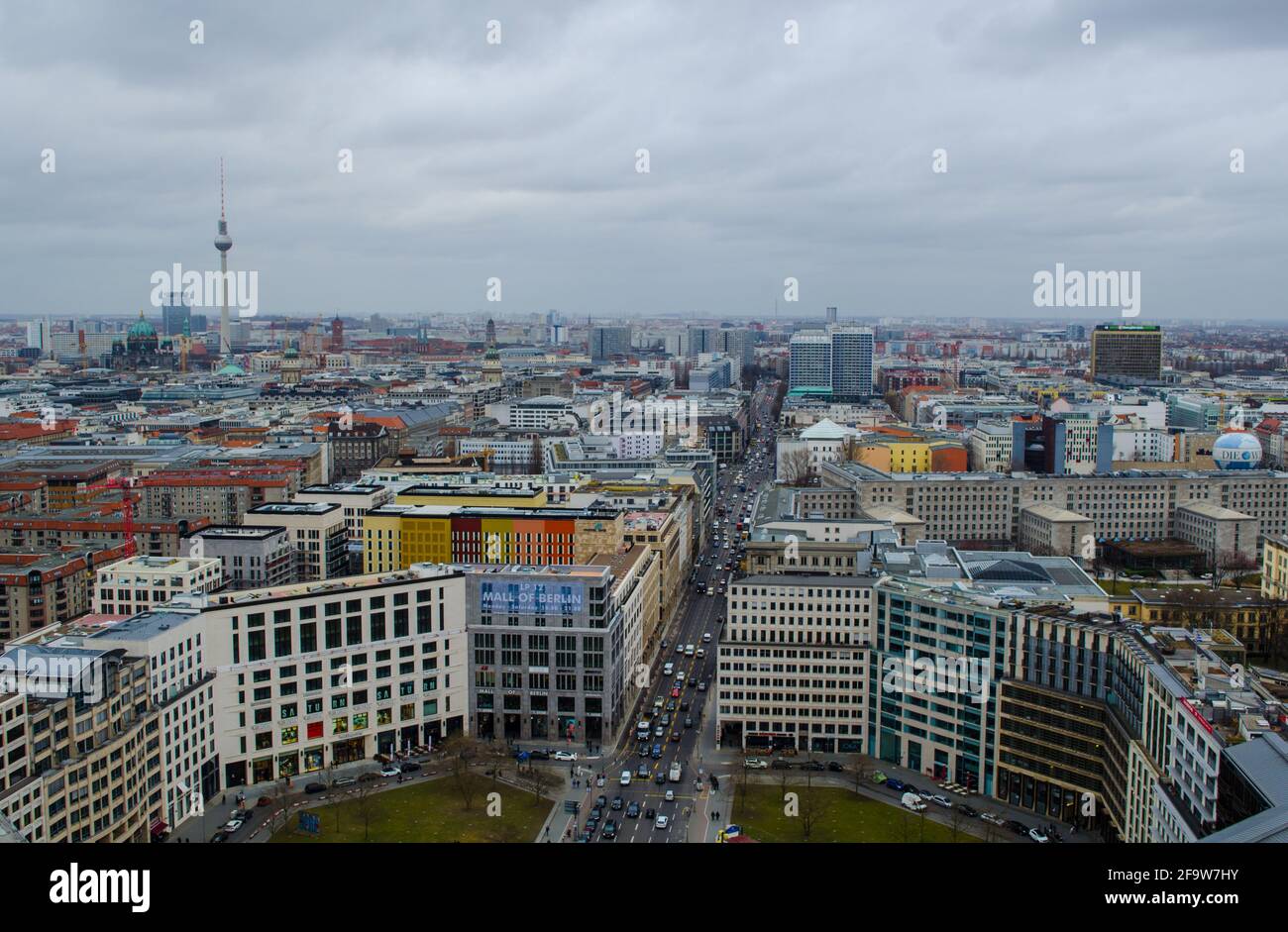 BERLIN, GERMANY, MARCH 12, 2015: aerial view of berlin with the most ...