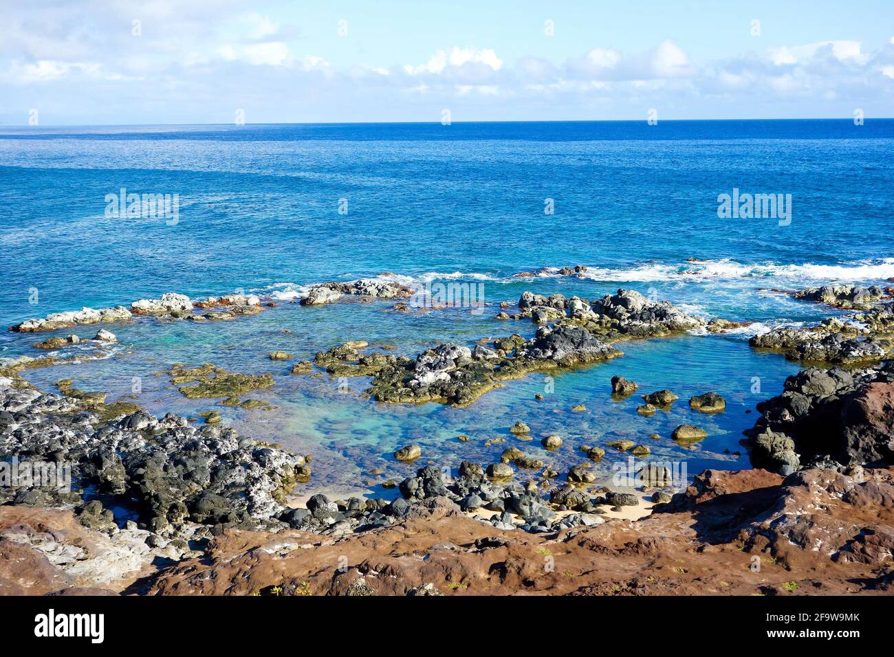 High angle shot of a rocky shore near the sea Stock Photo - Alamy