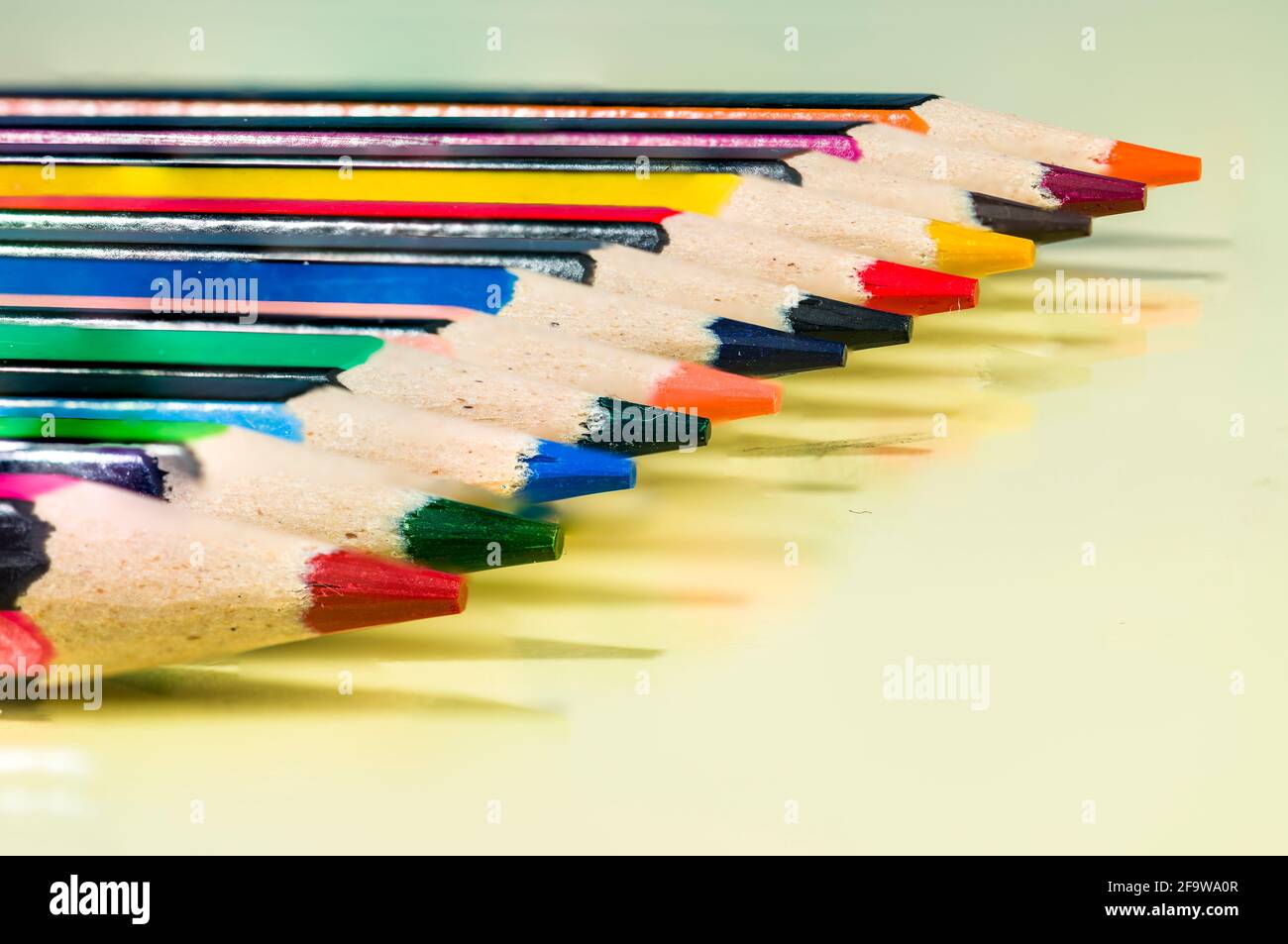 Row Of Pencil Crayons High Resolution Stock Photography And Images Alamy