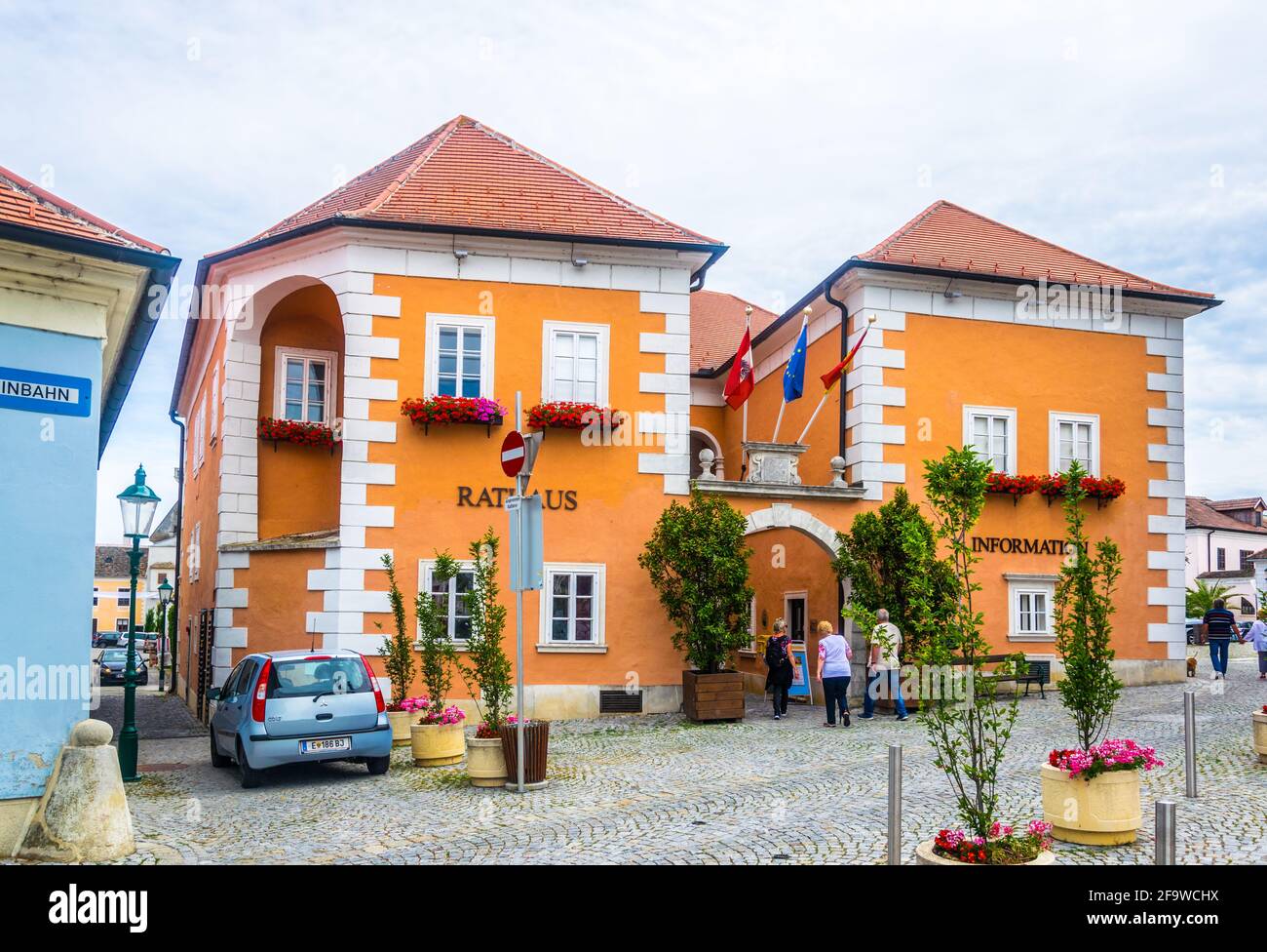 RUST, AUSTRIA, JUNE 18, 2016: view of a town hall in the austrian city rust Stock Photo