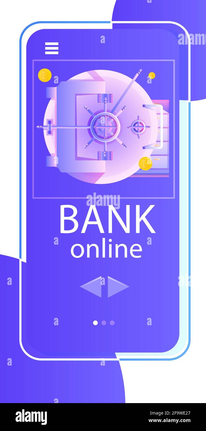 banking mobile app high level payment security money storage