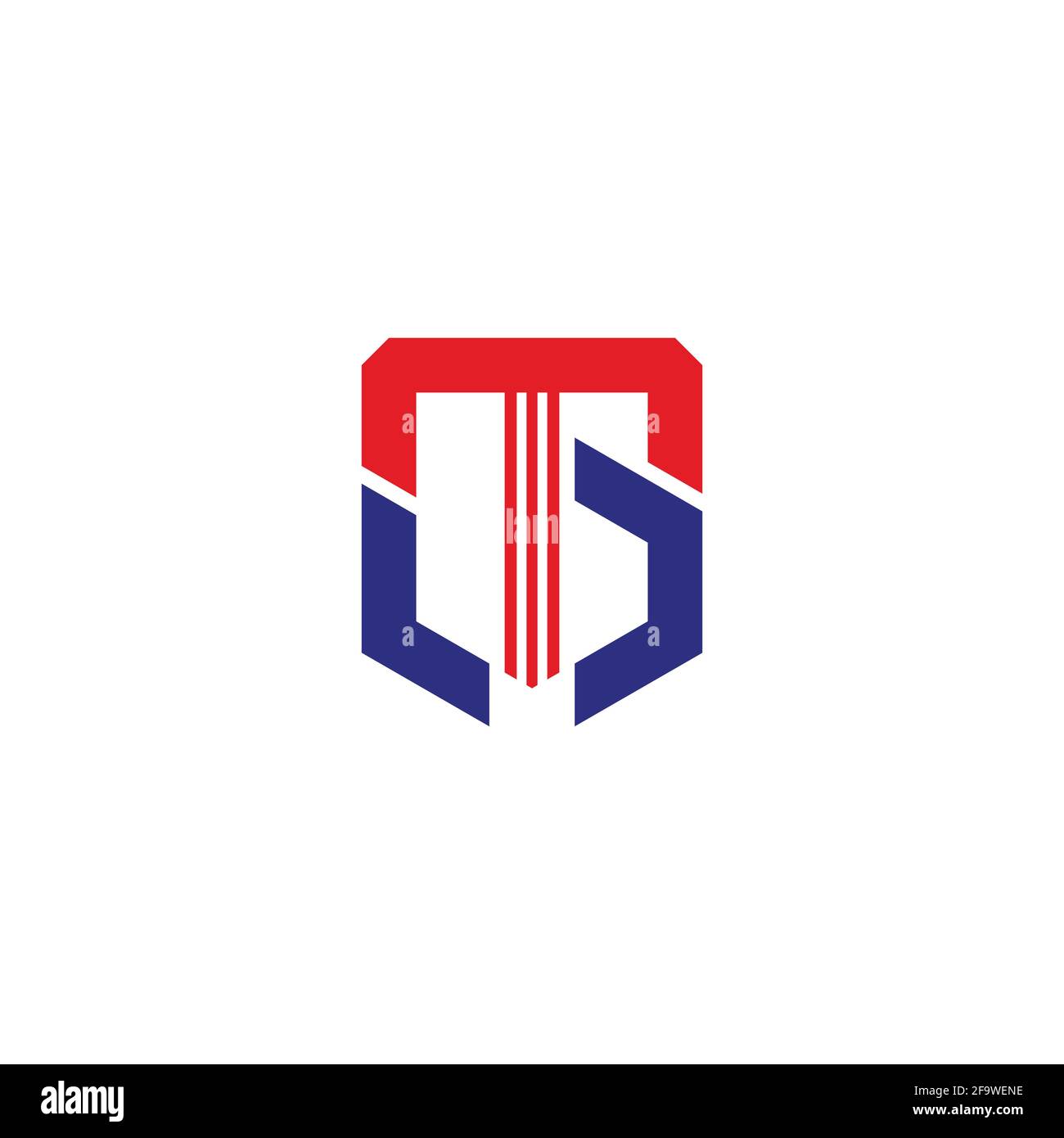 letter tg simple movement geometric line logo vector Stock Vector