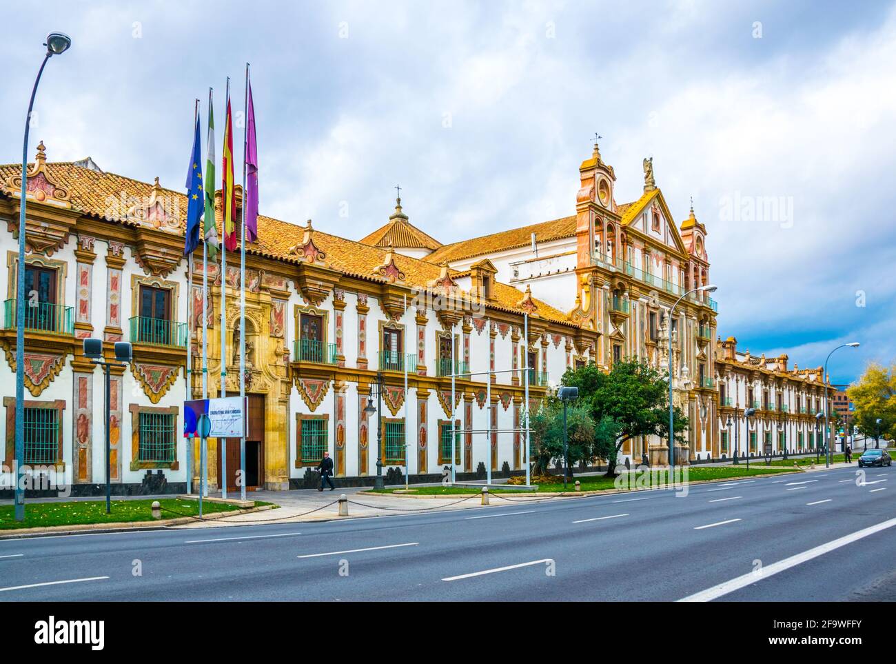 CORDOBA, SPAIN, JANUARY 8, 2016: view of the Provincial Government of Cordoba seating in the palacio de la merced. Stock Photo