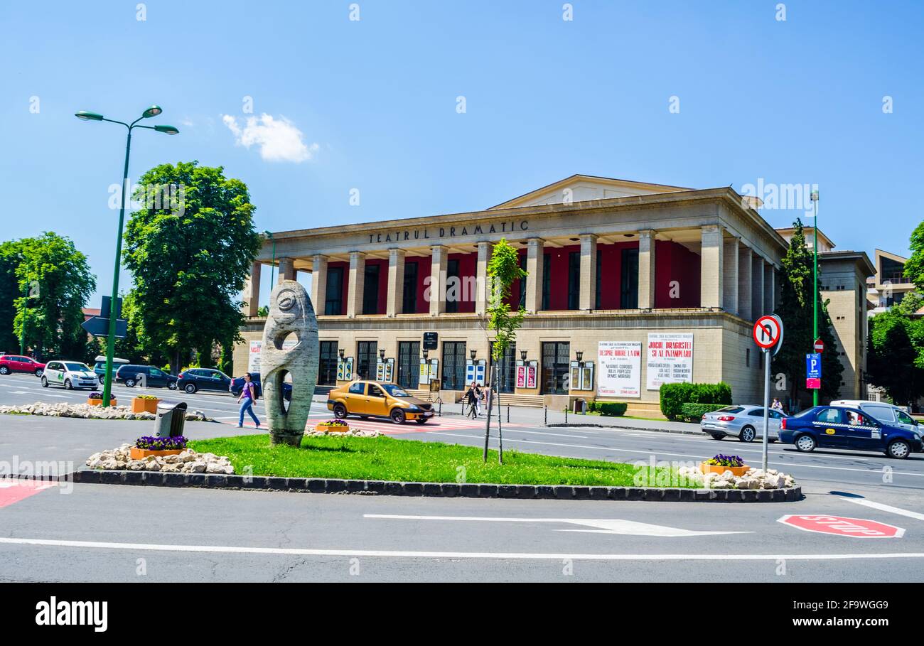 BRASOV, ROMANIA, JULY 9, 2015: view of the theater sica alexandrescu in romanian city Brasov. Stock Photo