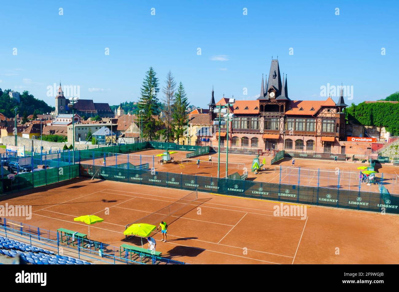 BRASOV, ROMANIA, JULY 9, 2015: view of the buidling of tennis stadium in  the romanian city brasov Stock Photo - Alamy