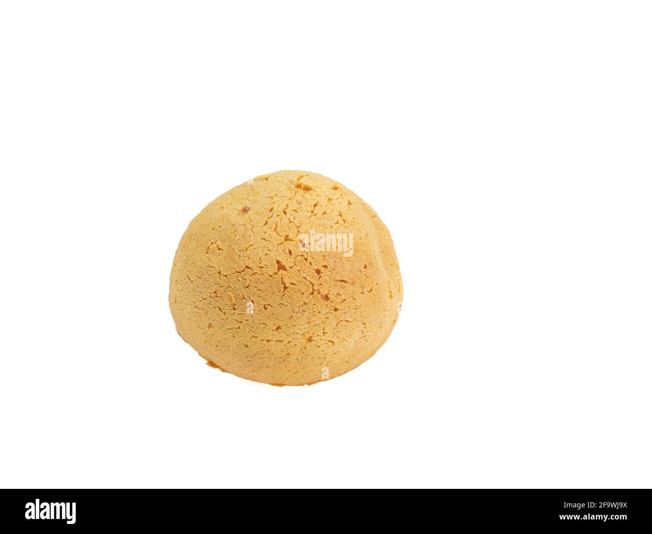 Mochi bun, a close up of Japanese traditional homemade mochi bread bakery isolated on white background. Stock Photo