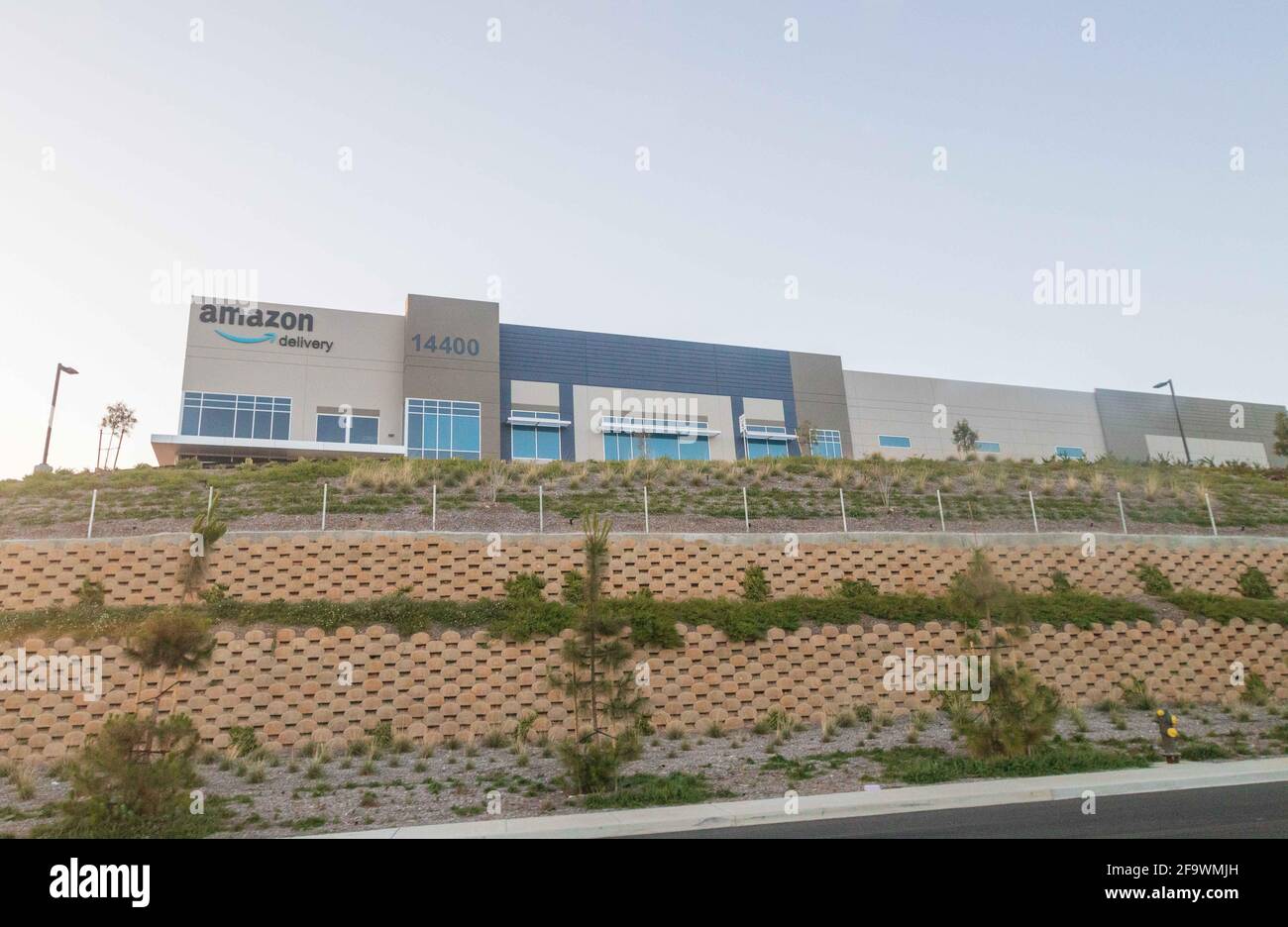 April 20, 2021 The new Amazon warehouse and sunset amongst the spring