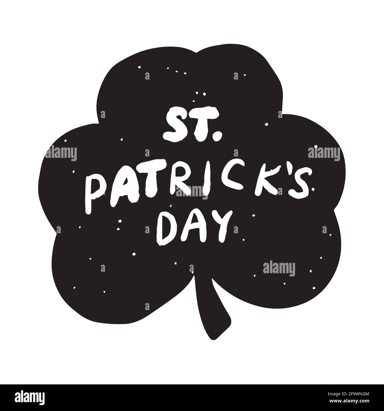 The symbol of St. Patrick s Day. Vector illustration, clover Stock Vector