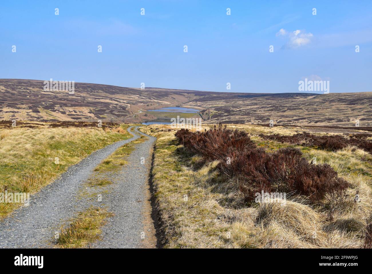 Walshaw Dean Reservoirs, Pennine Way, South Pennines, West Yorkshire Stock Photo