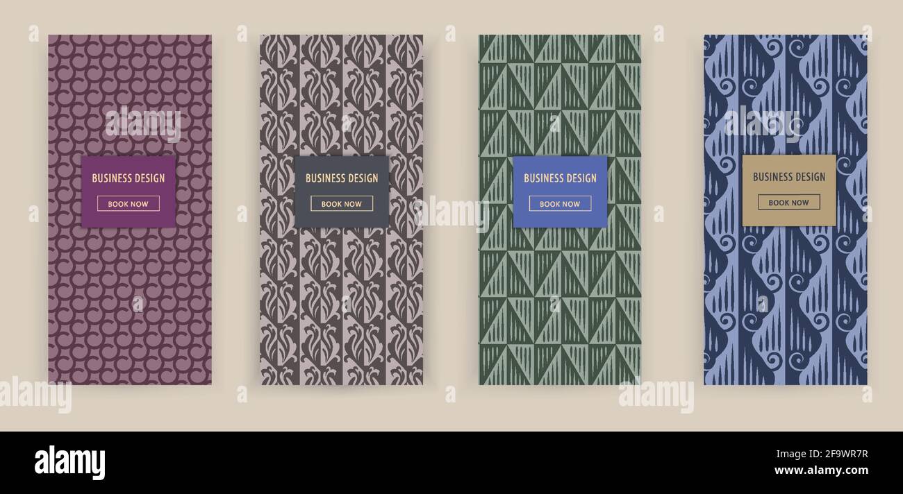 Geometry business banners. Optical illusion pattern. Vector illustration. Stock Vector