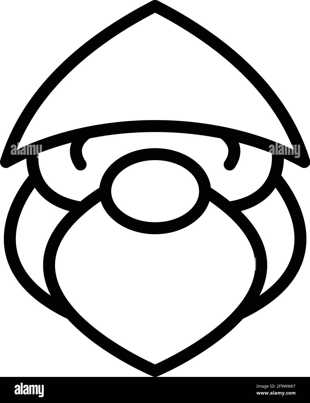 Garden gnome icon. Outline Garden gnome vector icon for web design isolated on white background Stock Vector