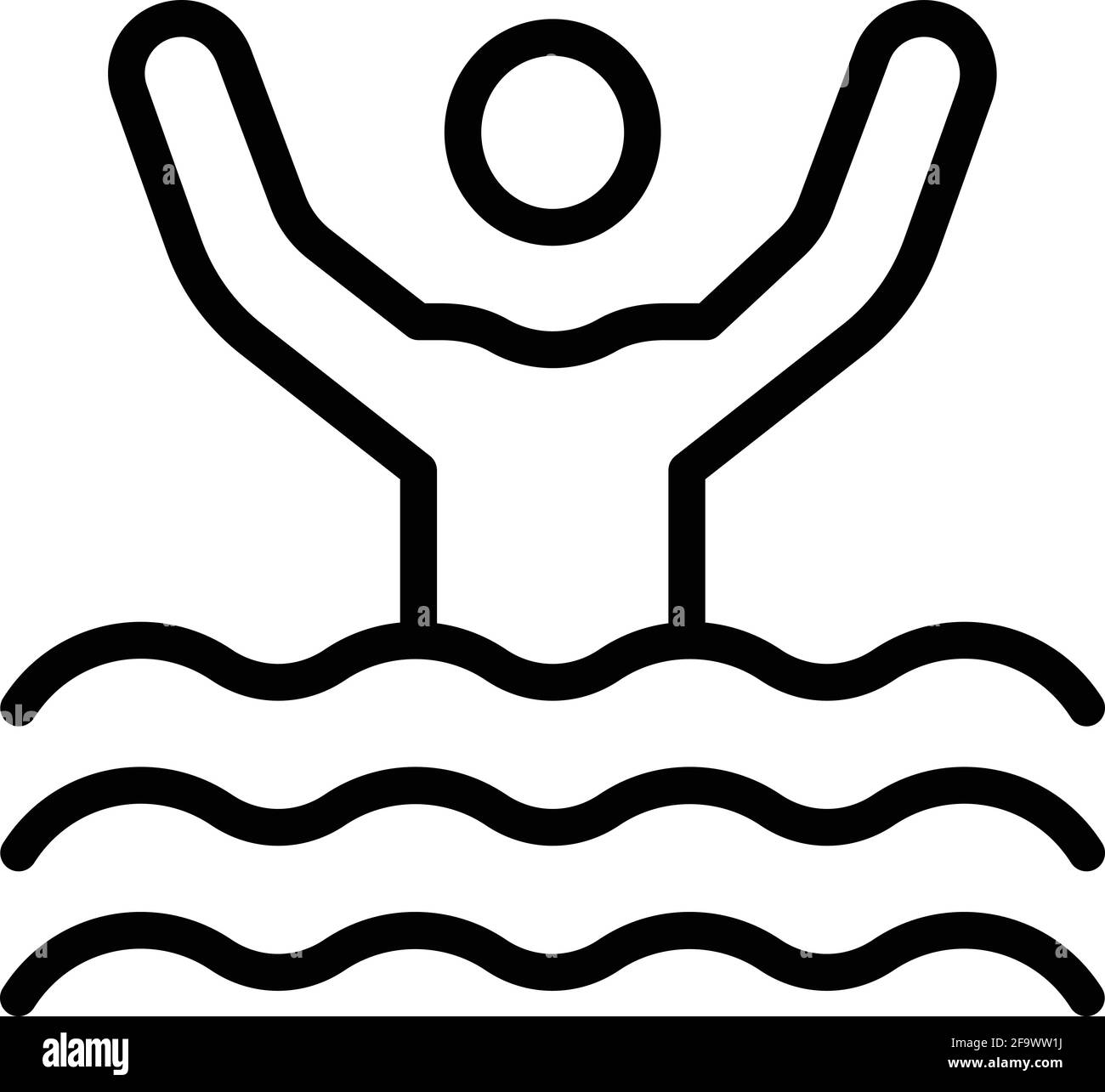 Pool sport icon. Outline Pool sport vector icon for web design isolated ...